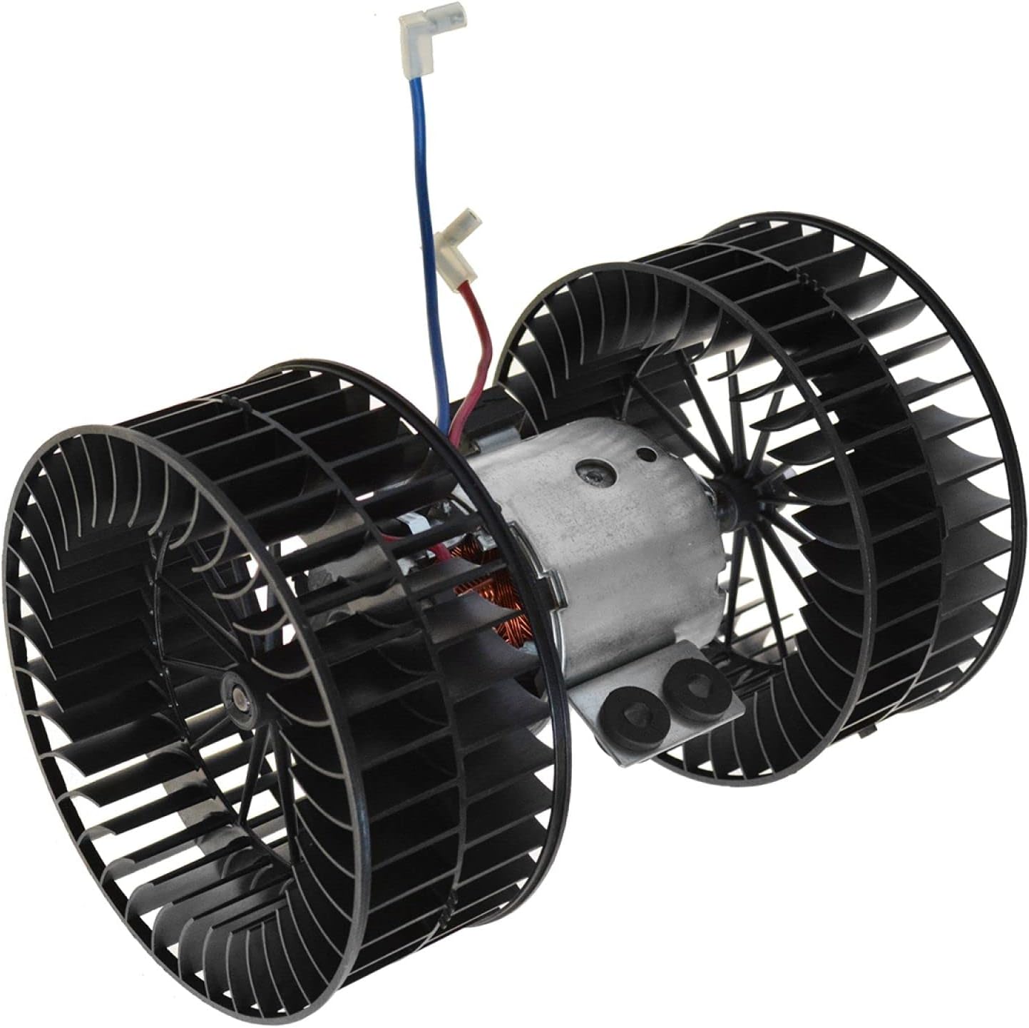 TRQ Heater Blower Motor & Dual Fan Cages Front Compatible with 95-01 BMW 740i 740iL 750iL