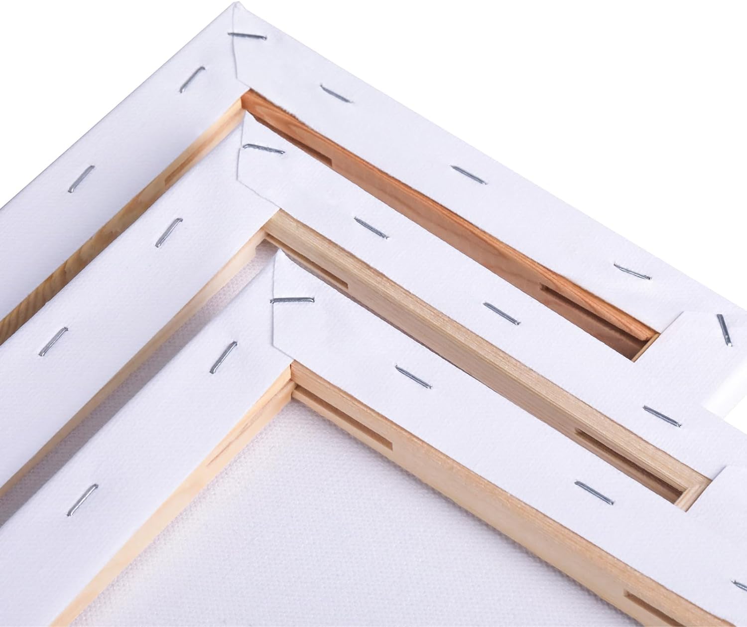 Keilrahmen 5er Set Leinwand 60x80 cm aus 100% Baumwolle 380 g/m² Leinwand Set Maltuch zum Malen
