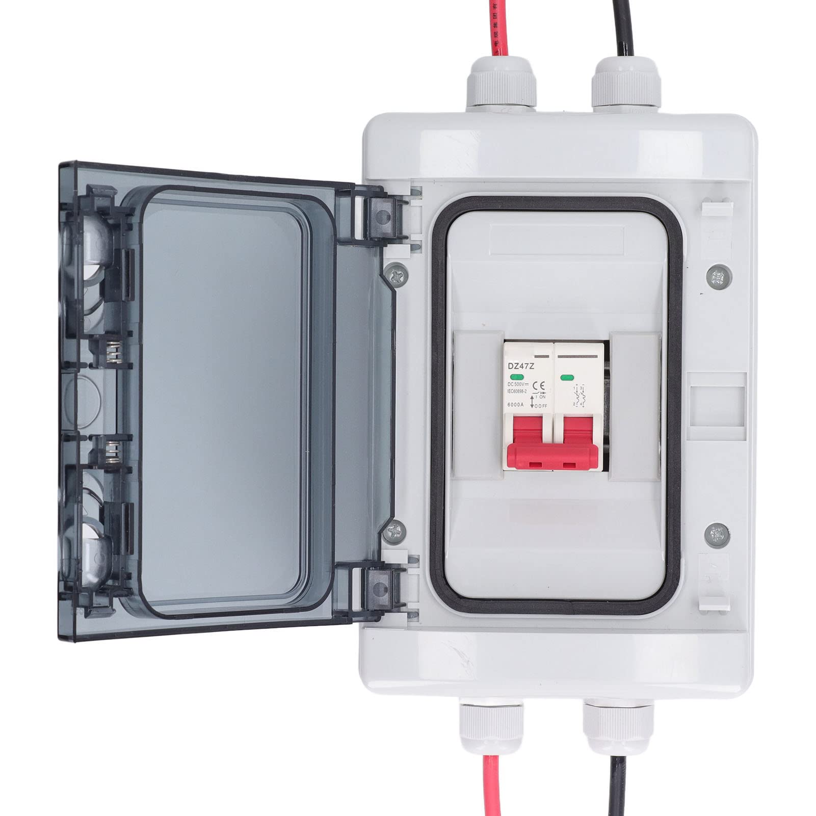 Mini Interruttore Automatico, Interruttore CC Protezione Sovraccarico Sezionatore Solare Fotovoltaico con Scatola Impermeabile IP65 500 V per Interni Ed Esterni (32A)