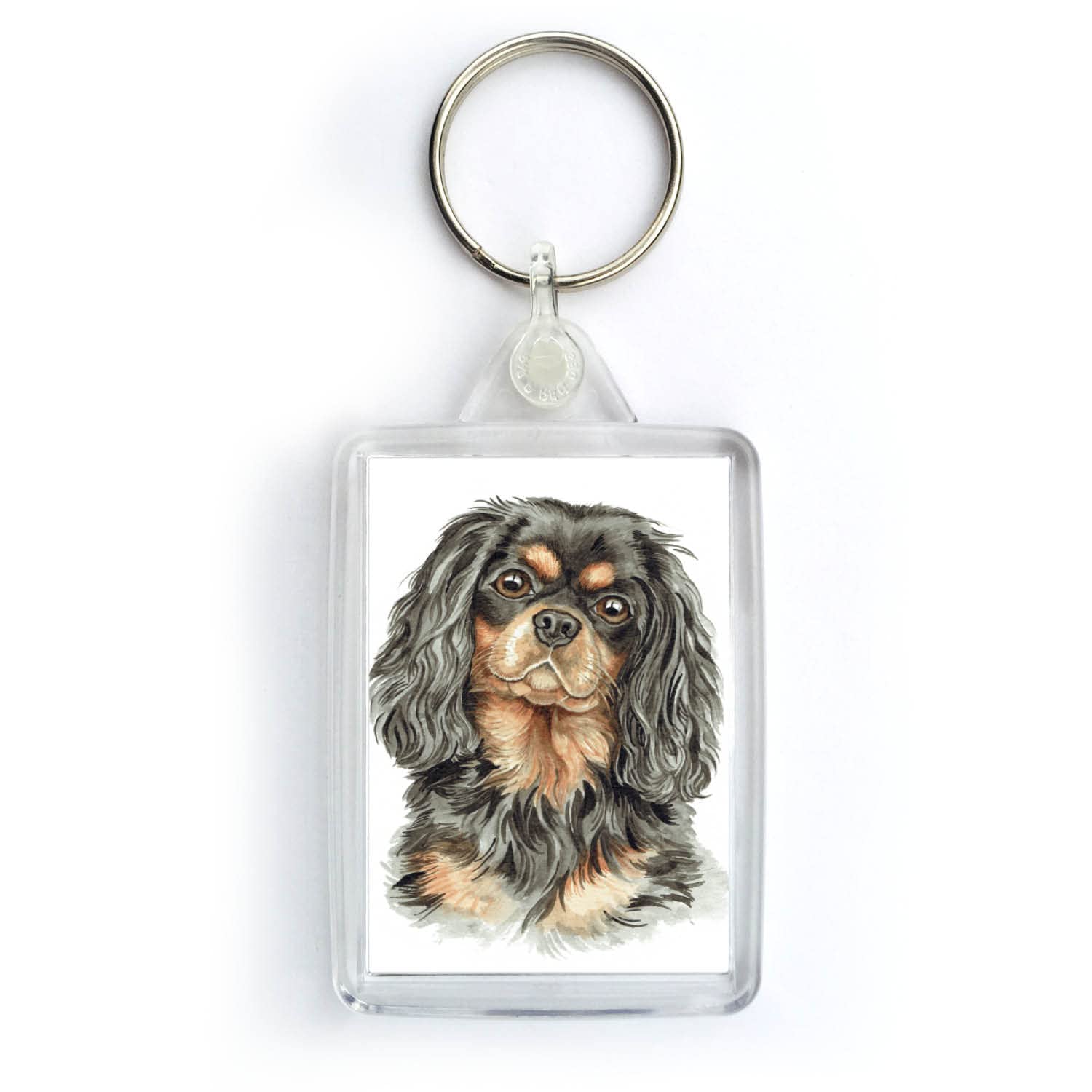 Waggydogz Multicoloured Black And Tan Cavalier King Charles Spaniel Dog Keyring (Krg-259)