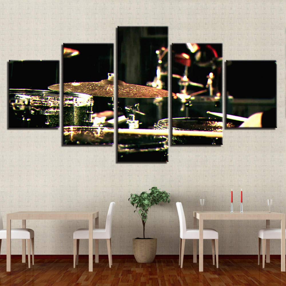 Obraz Na Płótnie Wall Art Prints Home Decoration 5 Panel Instrument Bęben Modułowe Zdjęcia Do Salonu,Z ramką