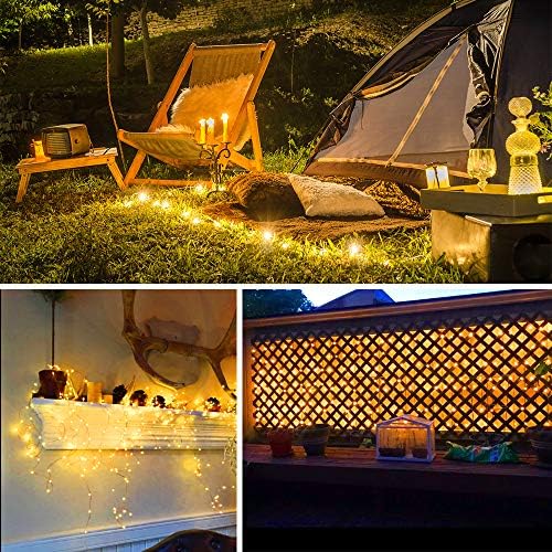 Moobibear LED String Lights, 99ft 300 LEDs Fairy Lights Plug in, Dimmable Outdoor Tree Lights, UL-Listed Warm White Copper String Lights Remote Control for Room Garden Party Christmas Festival Decor 4 61Bql8n8D5L. AC
