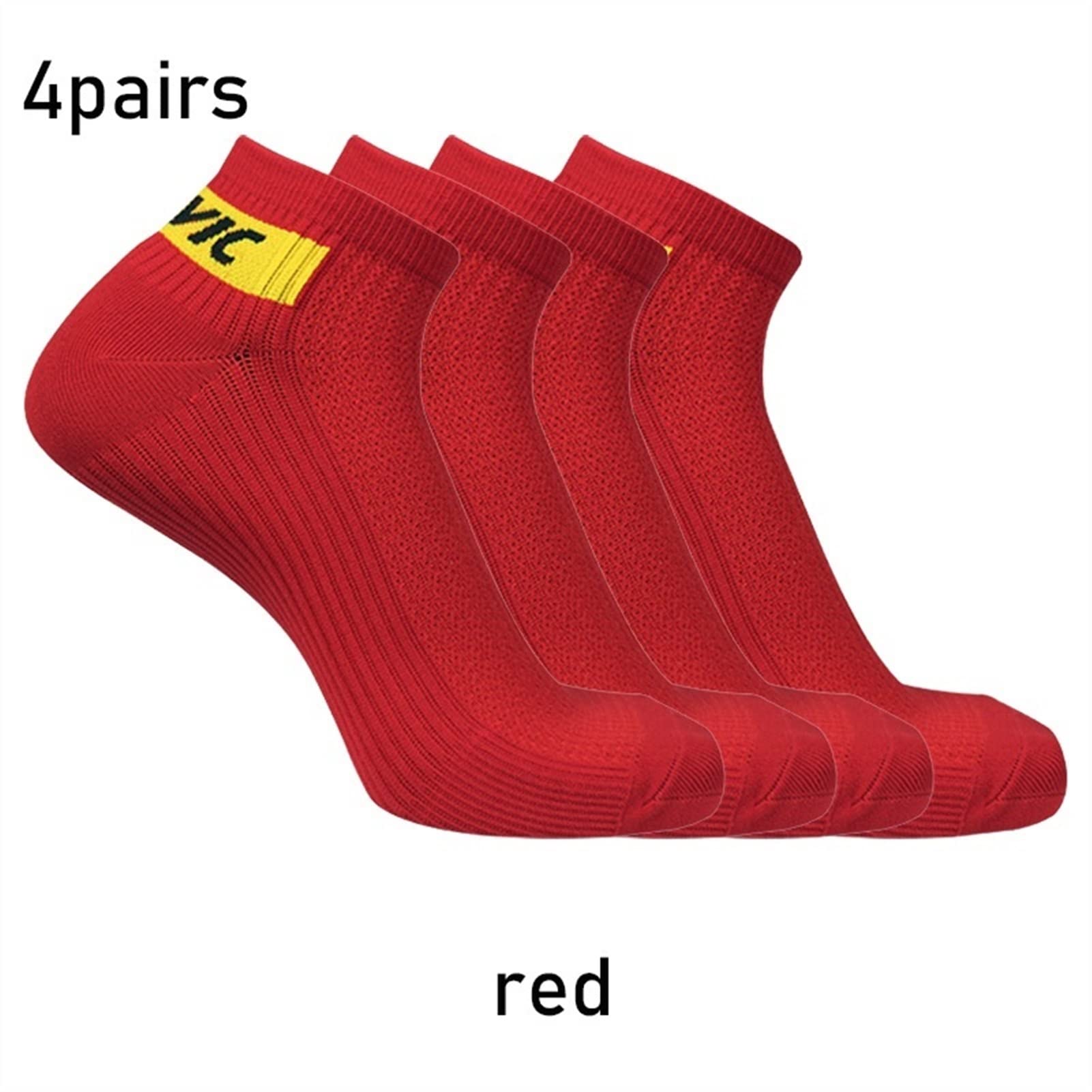 4 Pares de Equipo Ciclismo Calcetines Deportivos Hombres y Mujeres Bicicleta al Aire Libre Correr Calcetines de Carreras cómodas Calcetines Transpirables