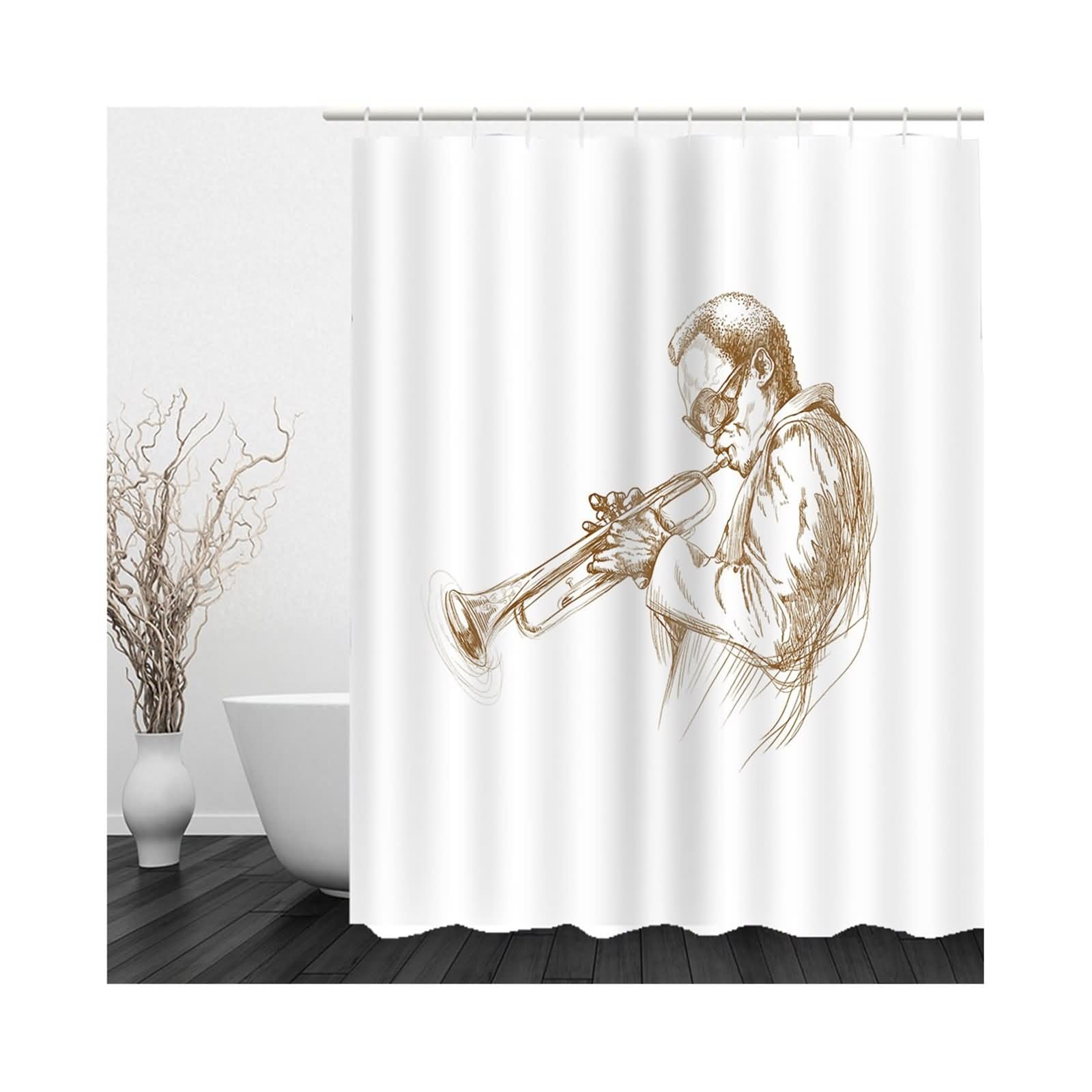 Tenda Doccia Fissa Tende Bagno Per Finestra Pifferaio Soffietto Oscuranti Grigio Poliestere Impermeabile, Antimuffa, Facile Pulire 220x180cm
