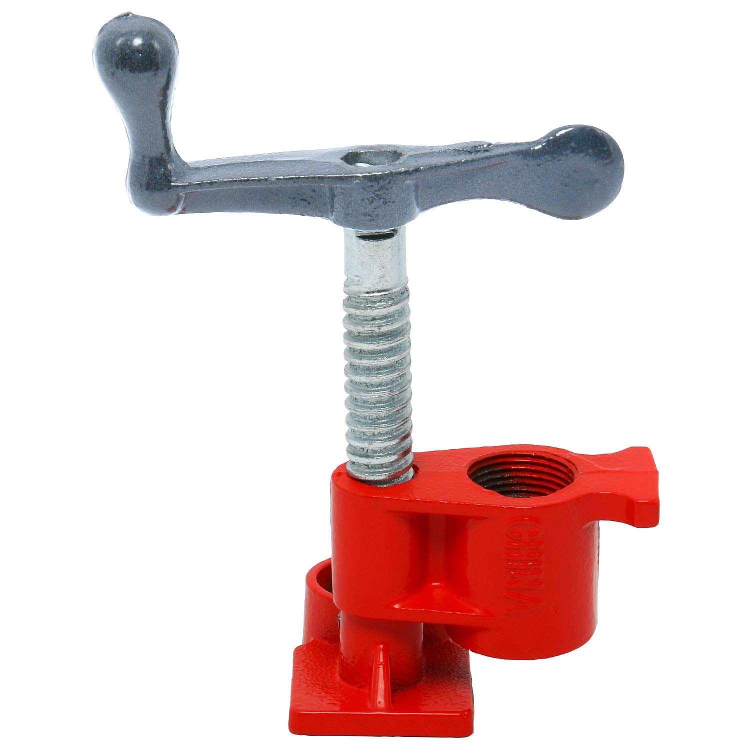 Buy (6 Pack) 3/4" Wood Gluing Pipe Clamp Set Red Cast Iron Clamps Heavy