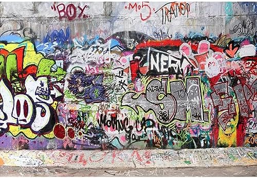 YongFoto 3x2m Photography Backdrop Ruined Old Factory Graffiti Hand