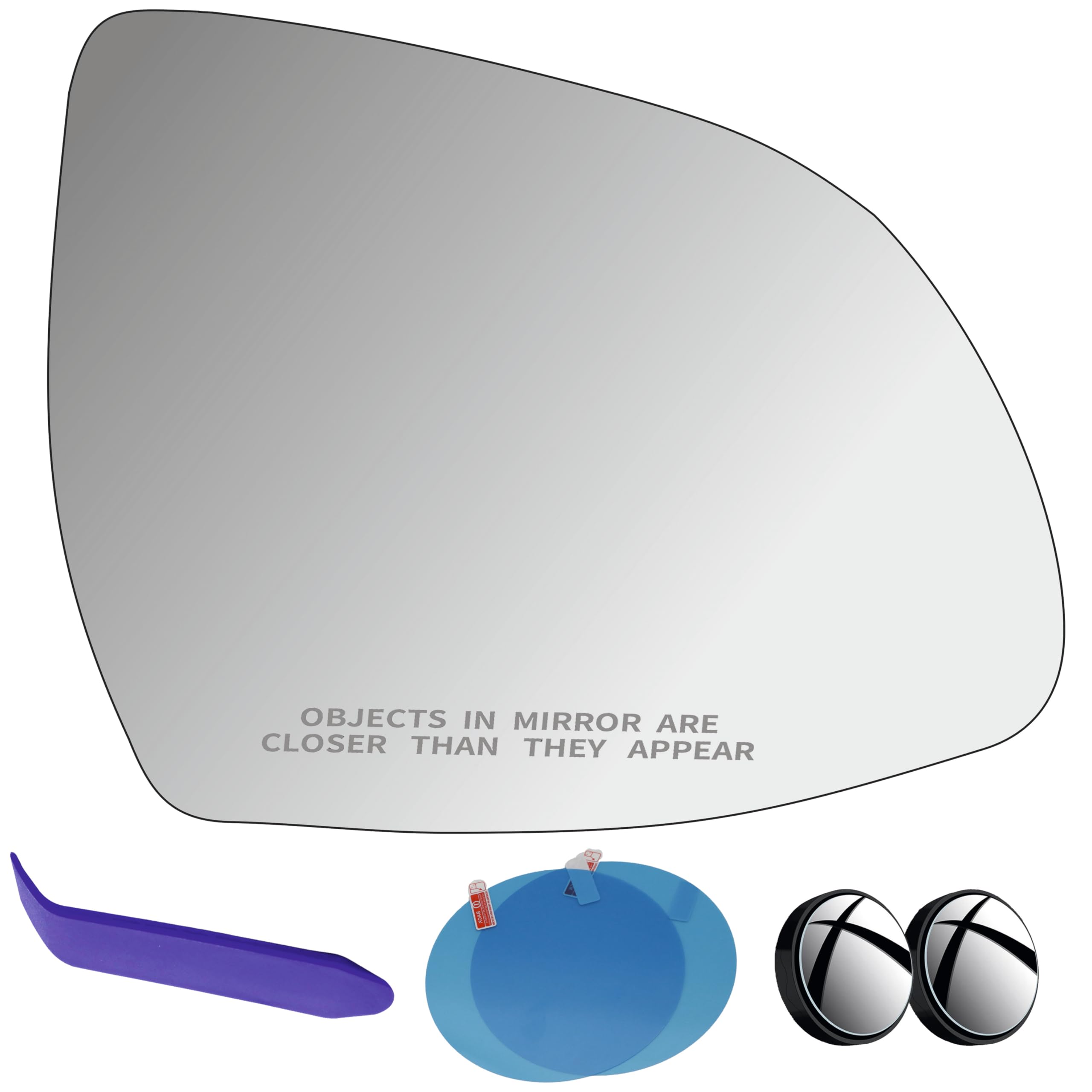 EAP Passenger Side Mirror Glass Compatible with BMW X3 2015–2024, X4 2015–2025, X5 2014–2025, X6 2015–2025, X7 2019–2024, XM 2023–2025, Heated Without Auto Dimming 51167459234 51167291240 BM1325109