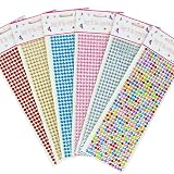 3108 Pieces Colorful Self-Adhesive Rhinestone Stickers Suit, Gems for Crafts Crystal Stickers for DI