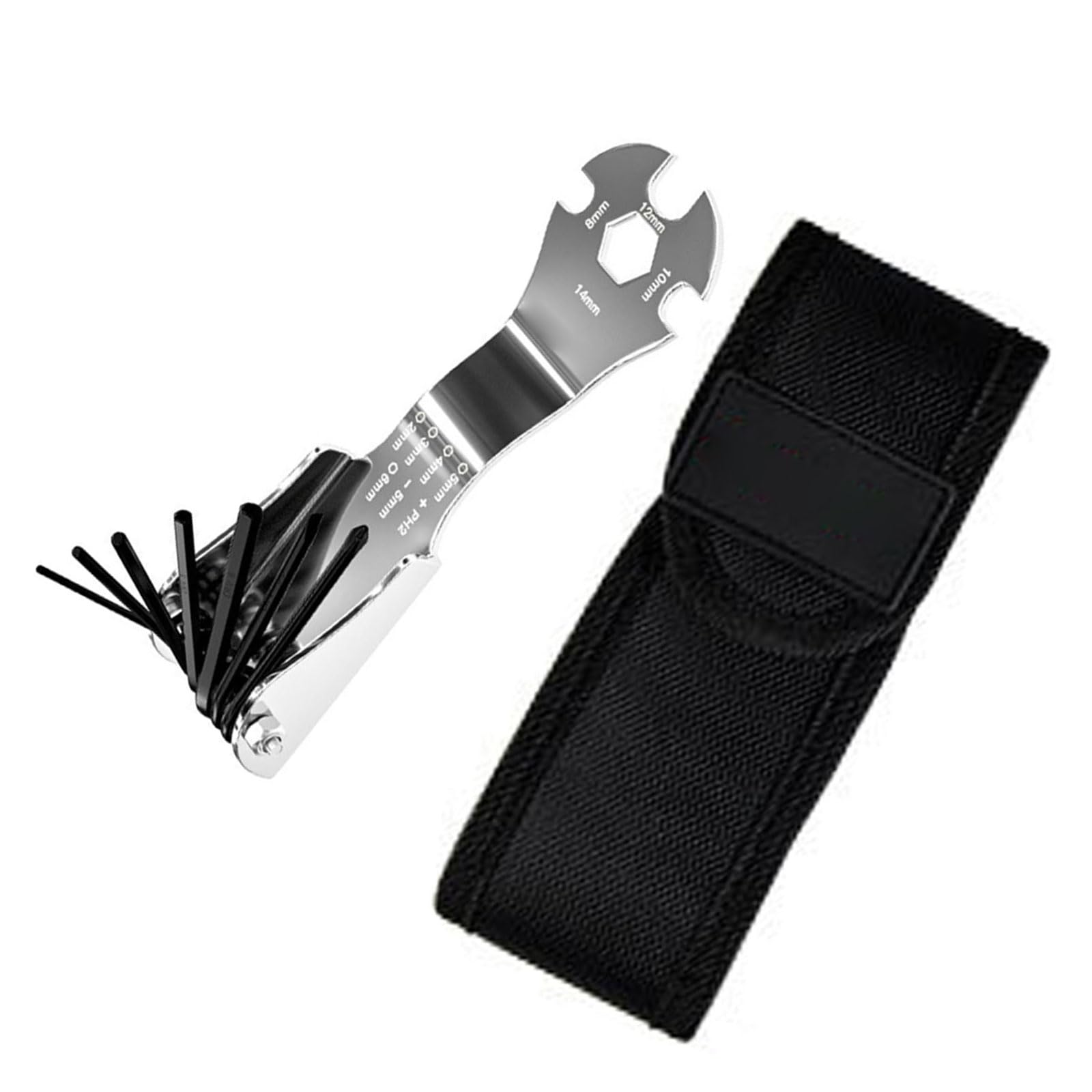 Hsioluted Multiple Function Screwdriver Multiple Set Folding Carbon Steel Hexagonal Screwdriver Wrench Lightweight Folding Spanner