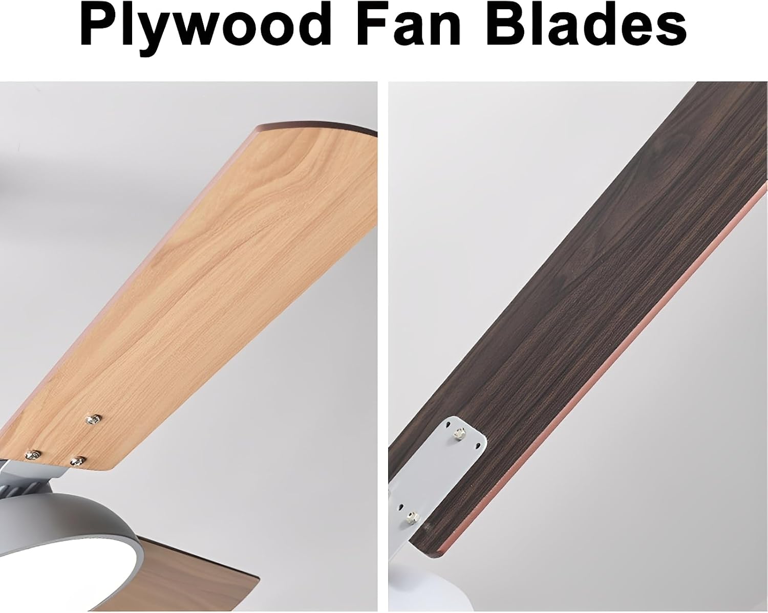 Modern Ceiling Fans with LED Lights Low Profile Ceiling Fan with Remote, AC Motor, Flush Mount Ceiling Fan Lights for Bedroom Dining Room Living Room Indoor Use
