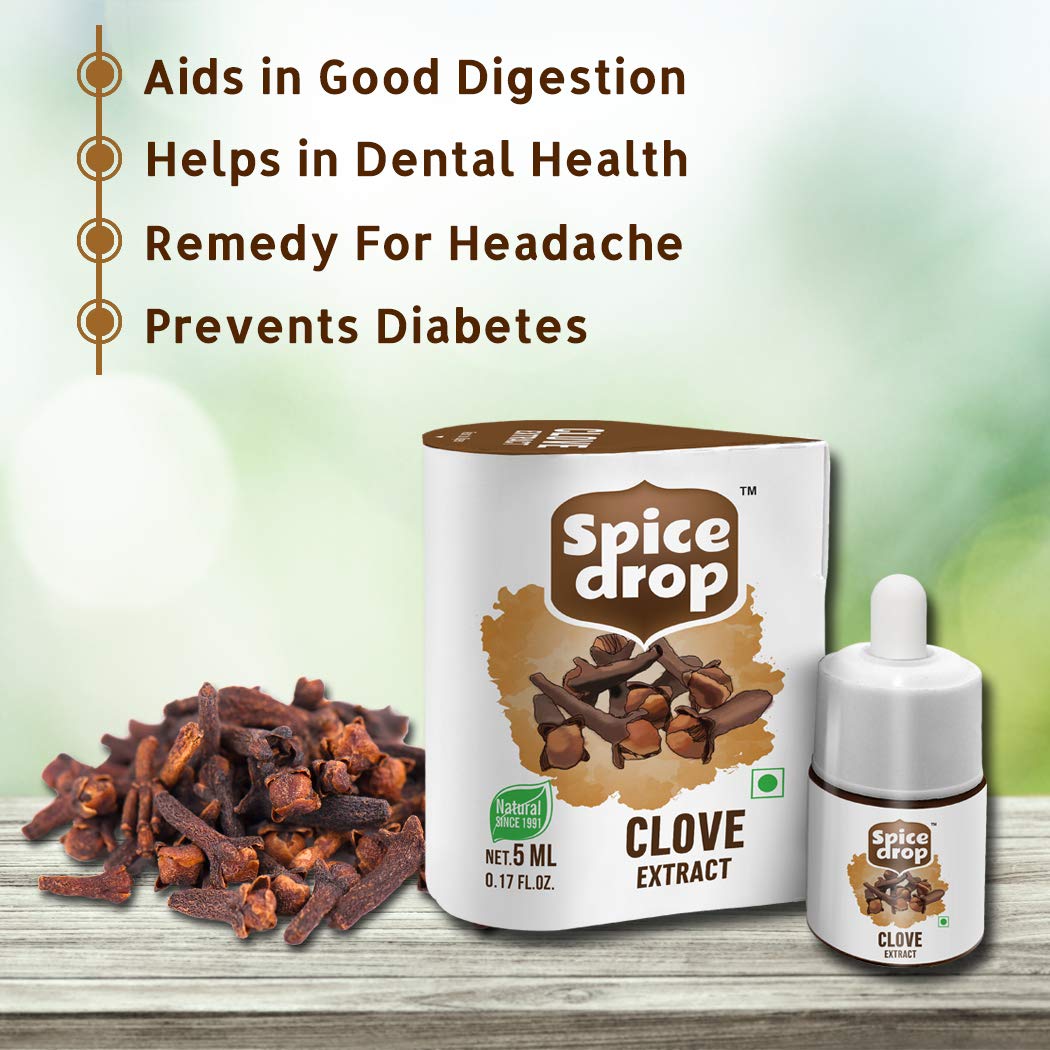 Spice Drop Variety Combo Pack Of 7 |Chai Masala, Cardamom, Ginger, Lemongrass, Cinnamon, Clove, And Black Pepper Extract| Vegan | Natural Extracts |180 Drops Each | 0.17 Oz * Set Of 7