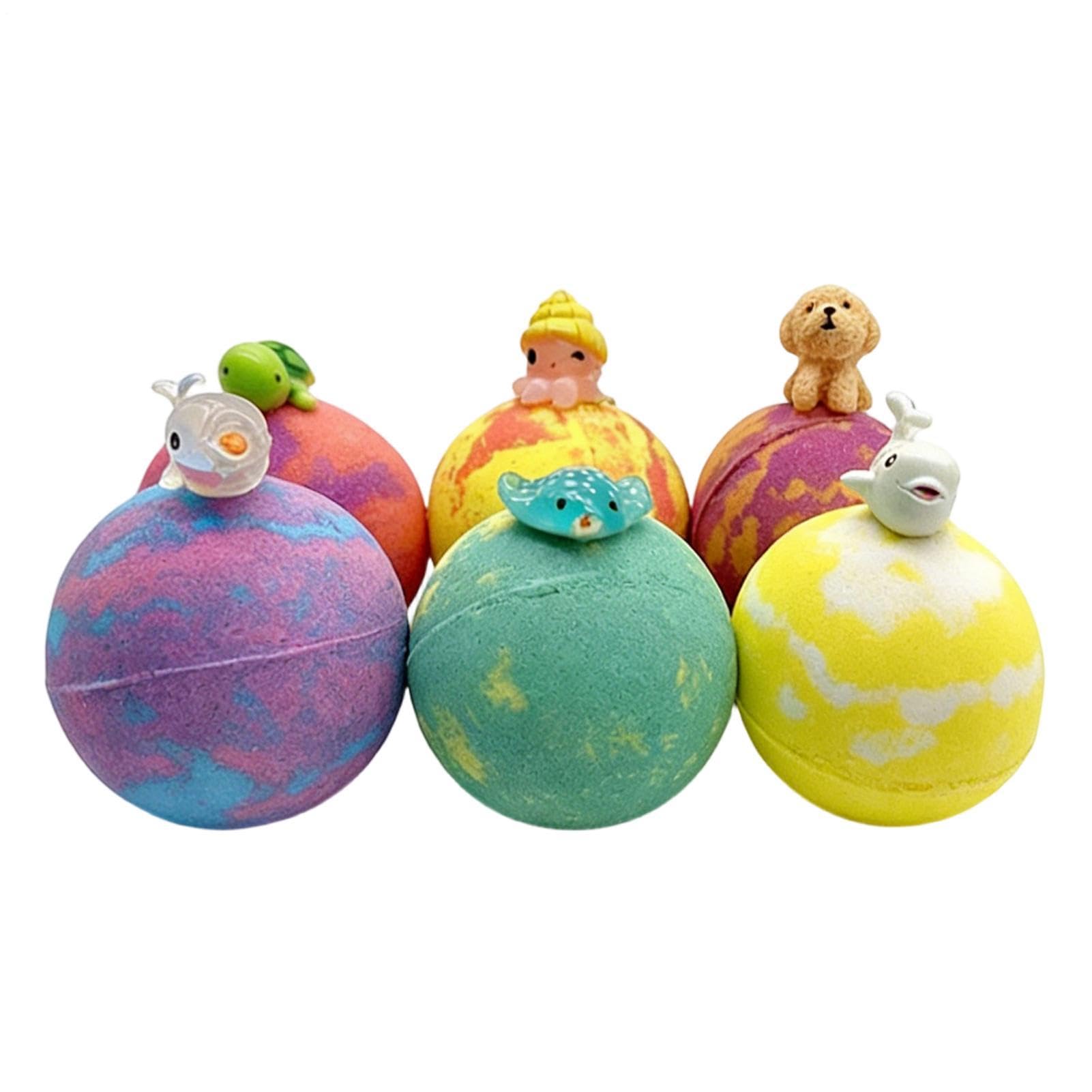 Bath Toys - Sea Salt, 7.48 Inches Bathtub Salt Ball, Planet Bath Bombs, Bathe Fizz Balls | Natural Plant Extracts, Gentle Skin Care | Baths Toys Uses For Kids Baths Fun, Relaxation