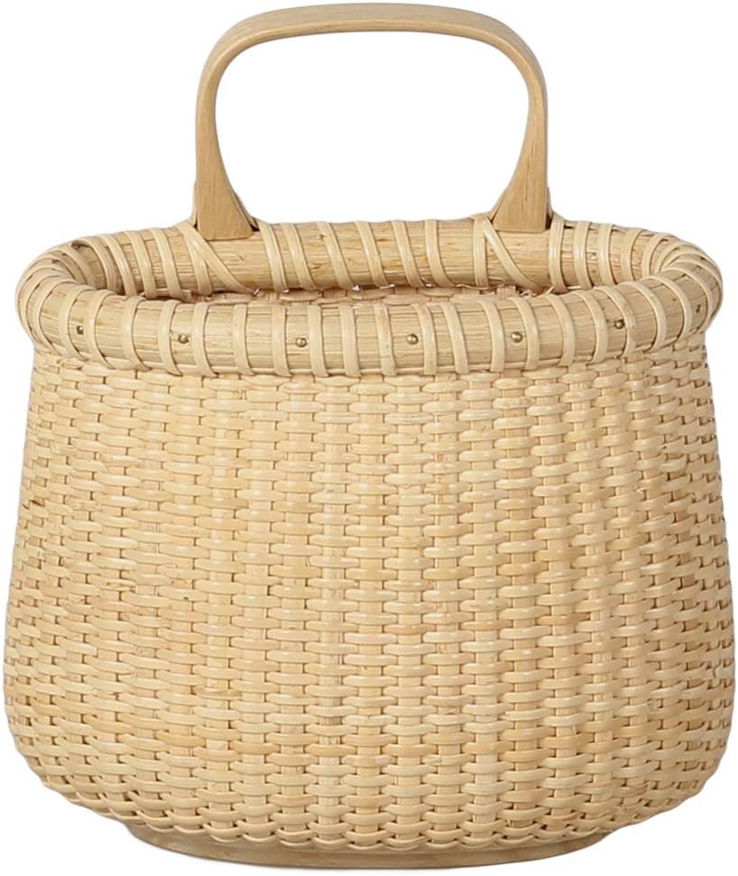 Handmade Weave Hanging Storage Basket/Multipurpose Small Indoor Display Bin Open Storage Bins hang on the wall organizer
