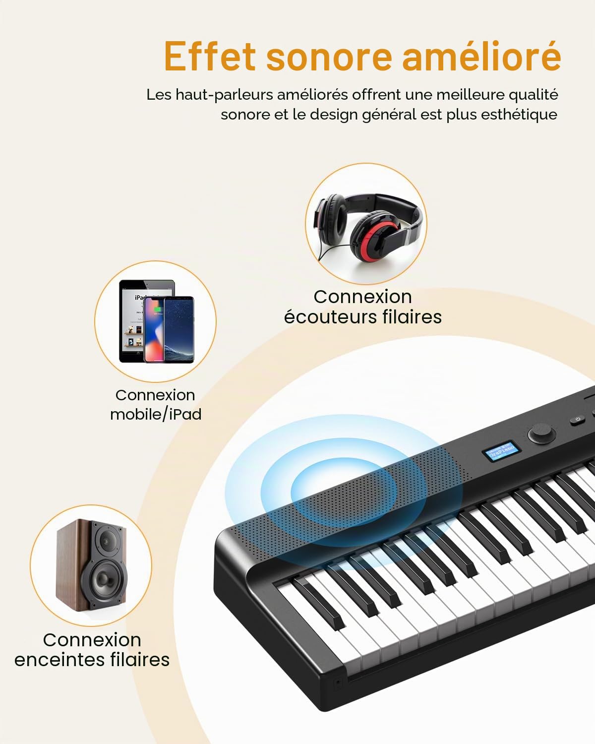 Clavier de piano pliable amélioré 88 touches pleine taille semi-lesté Support MIDI, Bluetooth portable pliable avec pédale de sustain et sac de piano, support de partition le meilleur cadeau