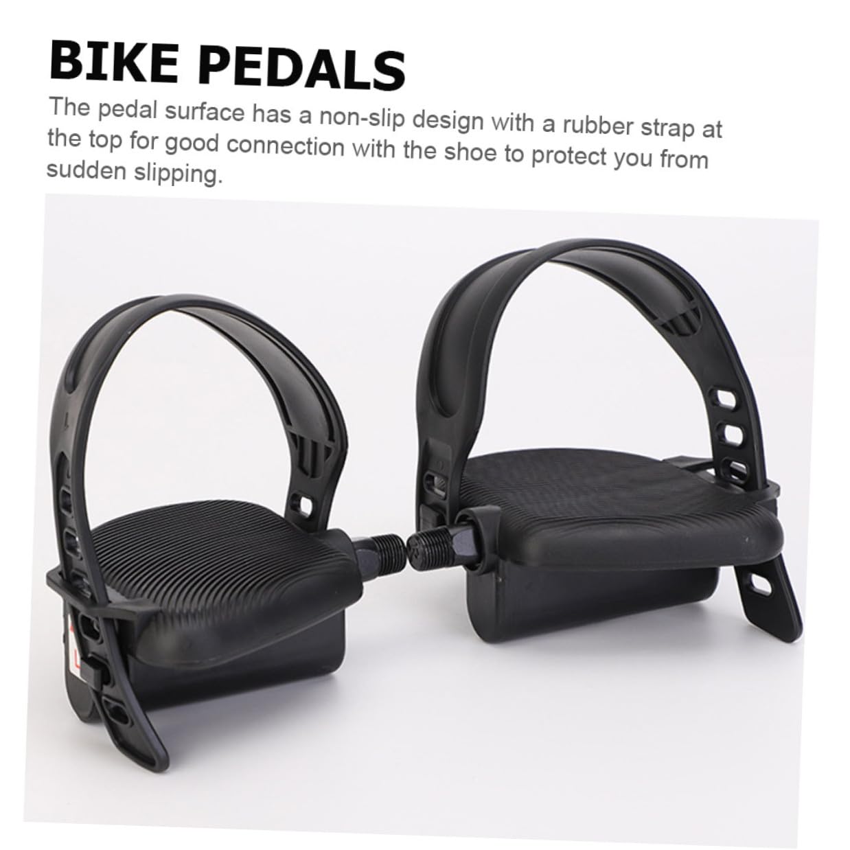 Ersatz Fahrrad Pedale für Heimtrainer mit Rutschfesten Fußstützen und Verstellbaren Gummiriemen Robustes Pedalwechsel Zubehör für Indoor Cycling und Sports Bike Reparatur