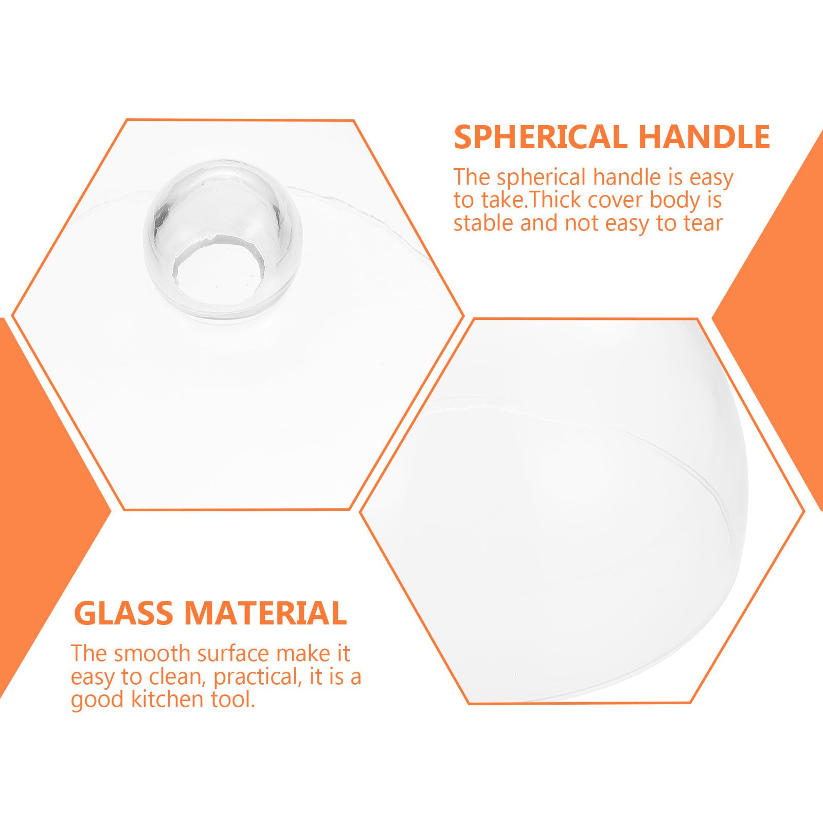 Cloche en Verre pour Gâteau et Cupcakes, Transparente, sans Plomb