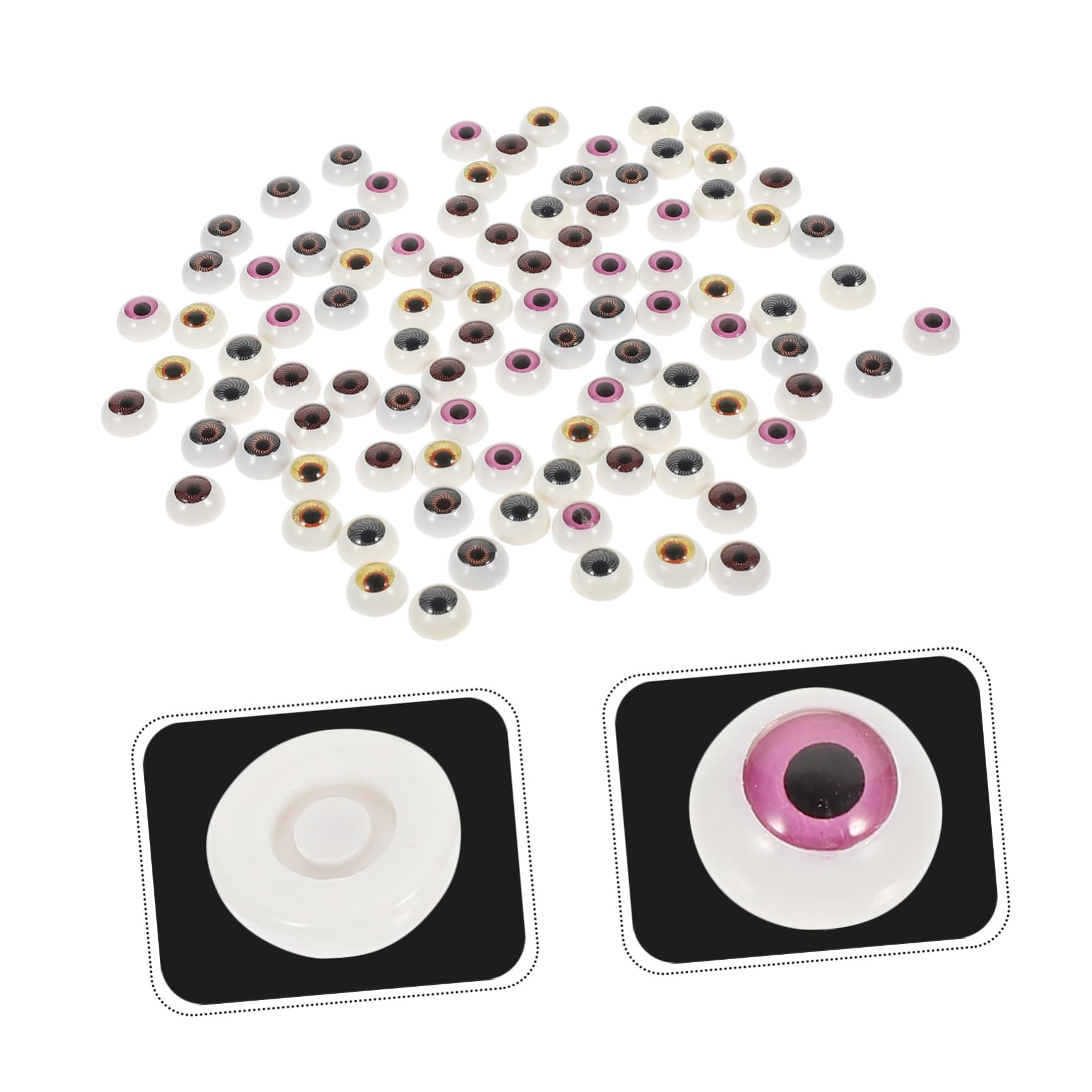 PRETYZOOM 400 STK Künstliche Augen Simulationsaugen Puppenaugen Puppenzubehör Handwerkliche Sicherheitsaugen Augäpfel Bastelaugen Selber Machen Dly Gewebte Materialien Plüsch DIY-Puppe Acryl