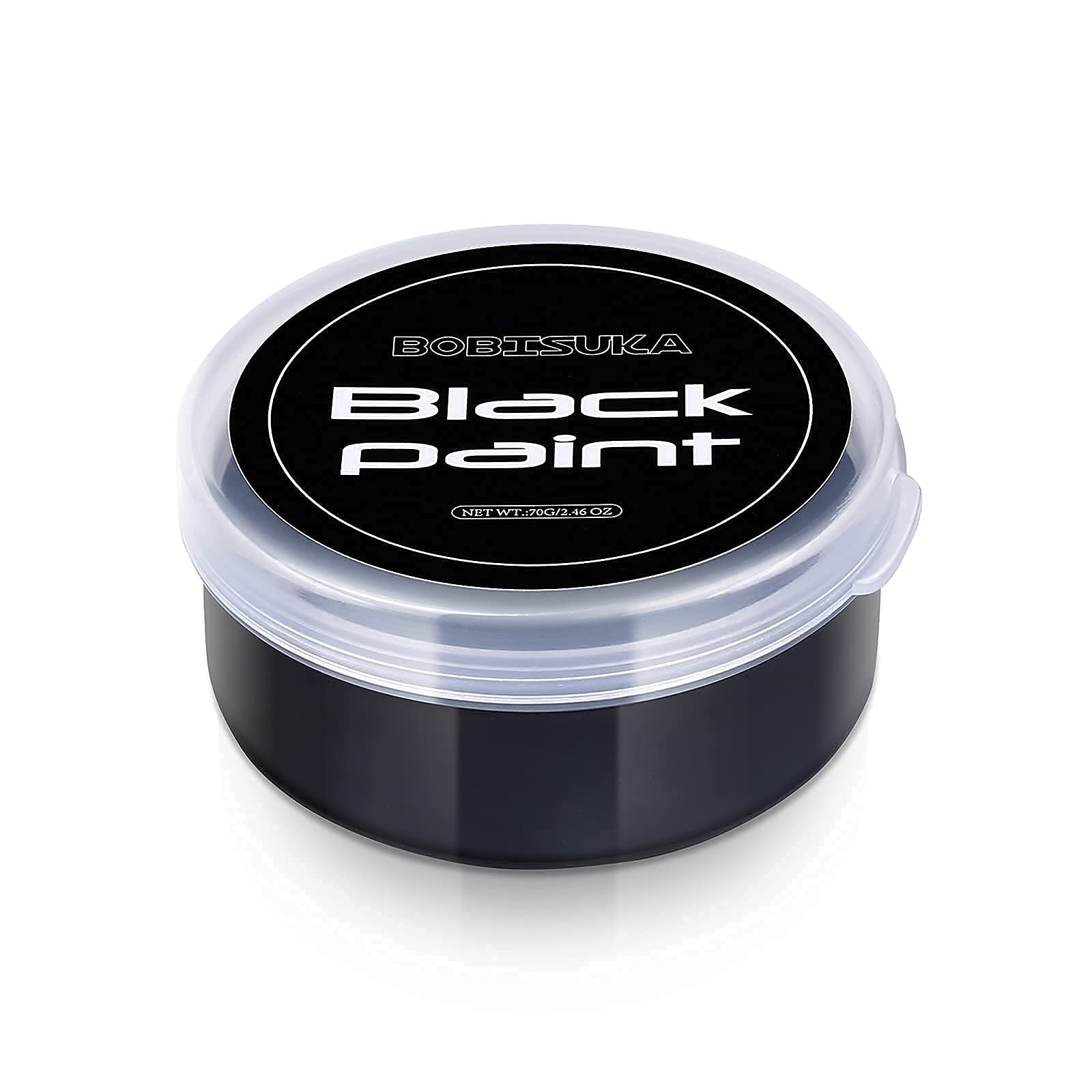 BOBISUKA Black Face and Body Paint,Professional Oil Based Cream Paint Palette For Halloween Cosplay Party Clown Stage Sfx Makeup - Non Toxic For Adults & Kids (Large 70g/2.46oz)