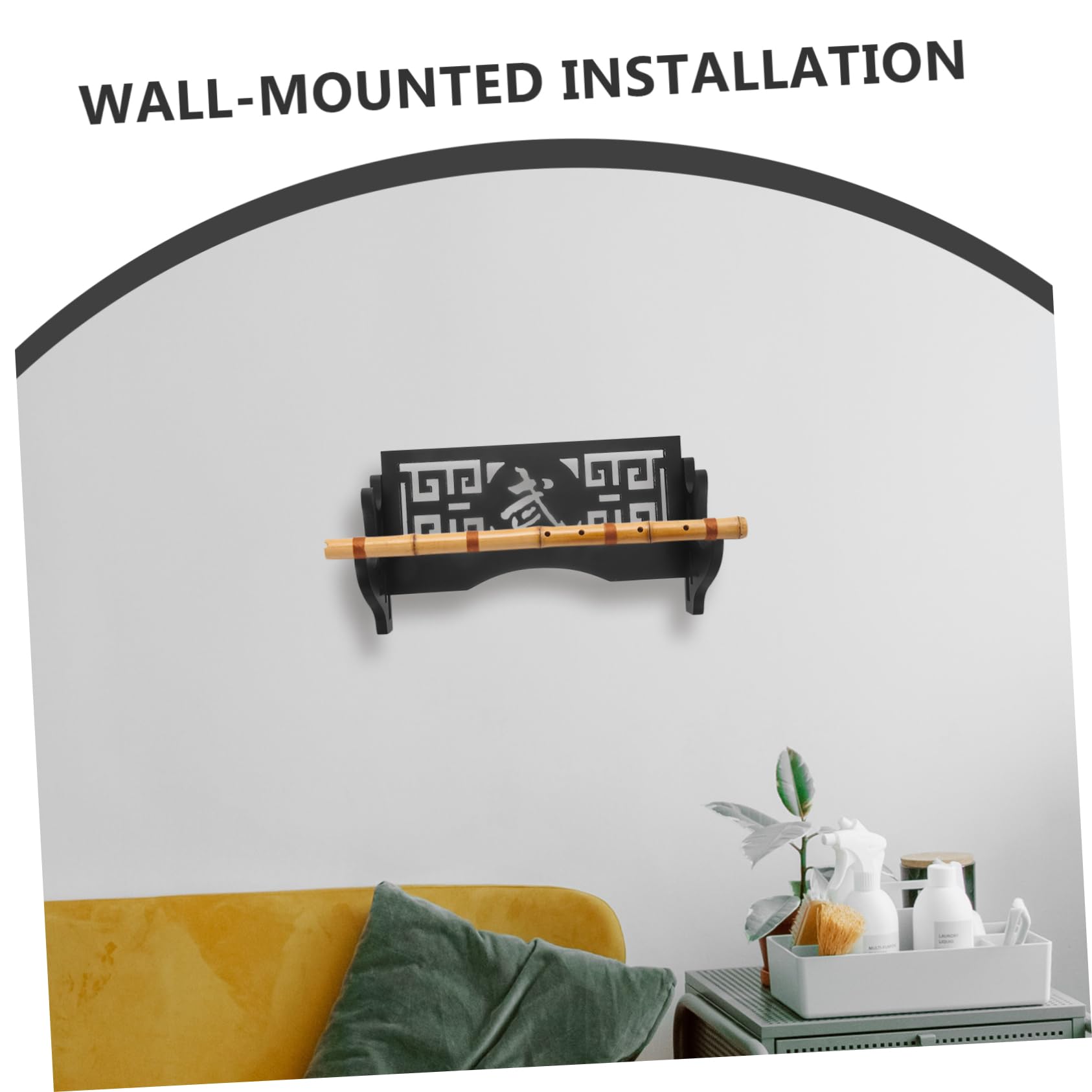Healifty Soporte de Pared para Espada de Madera, Montaje Retro Negro, Diseño Ahorrador de Espacio para Áreas de Entrenamiento y Exhibición