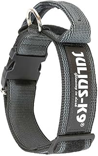 JULIUS K-9 200HA-K-2015 Color & Gray series-K9-Halsband mit Haltegriff, Sicherheitsverschluss und Logo und Sicherheitsverschluss, 50 mm*49-70 cm, verstellbar, schwarz-grau, 50 mm (49-70 cm) product image
