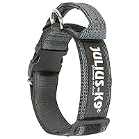 Collare K9 serie Color & Grey con manico richiudibile, chiusura di sicurezza ed adesivi intercambiabili