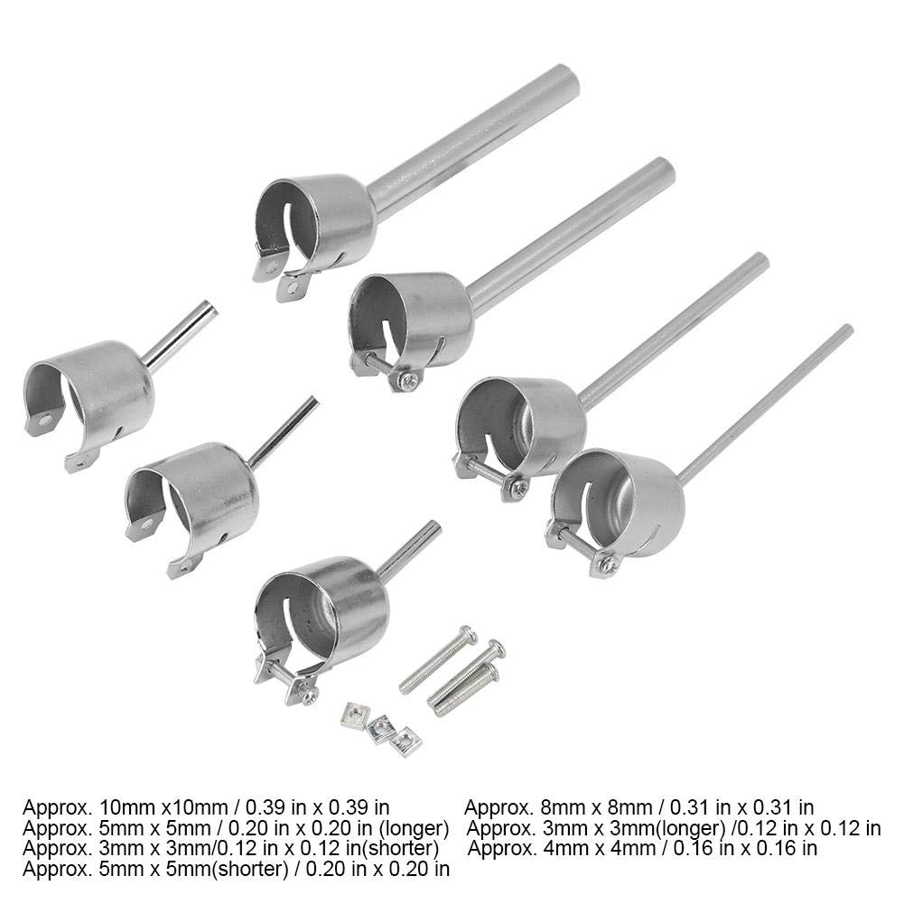 7Pcs Steel Heat Gun Nozzles Universal Hot Air Gun Heat Mouth Gun Resisting Nozzles Tips Tool for 850 — view 3