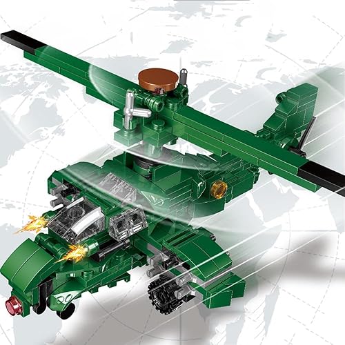 Miniatura 3 de ENHANA 30 cajas de bloques de construcción, vehículos militares, aviones del ejército, juegos de construcción para recuerdos de fiesta, premios para