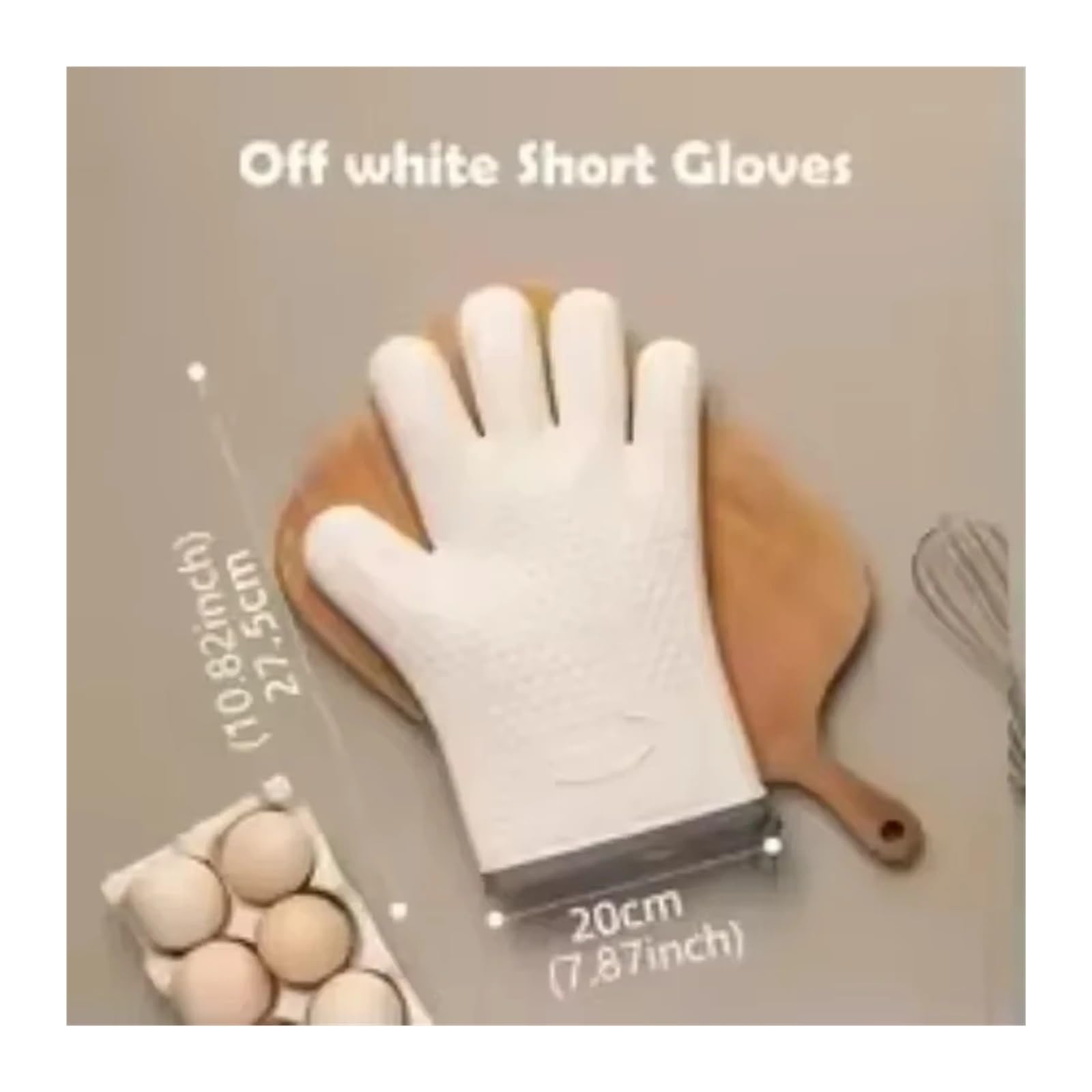 Guanto da forno e presina in silicone resistente al calore con impugnatura antiscottatura Guanti foderati in morbido cotone impermeabile for pentole calde(6 pcs)