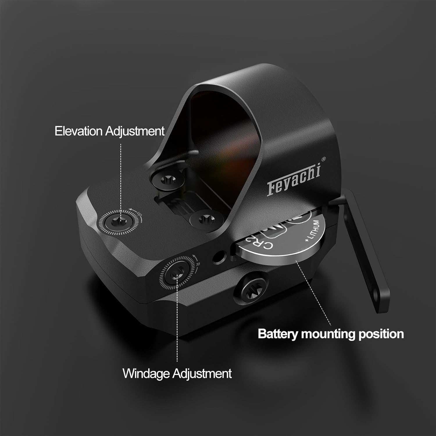 Feyachi RDS-59 Red Dot Visier für Pistole 3 MOA Micro Handgun Rotpunktvisier Zielfernrohr Mini Visier mit Adapterplatte für MOS & Picatinny-Montage