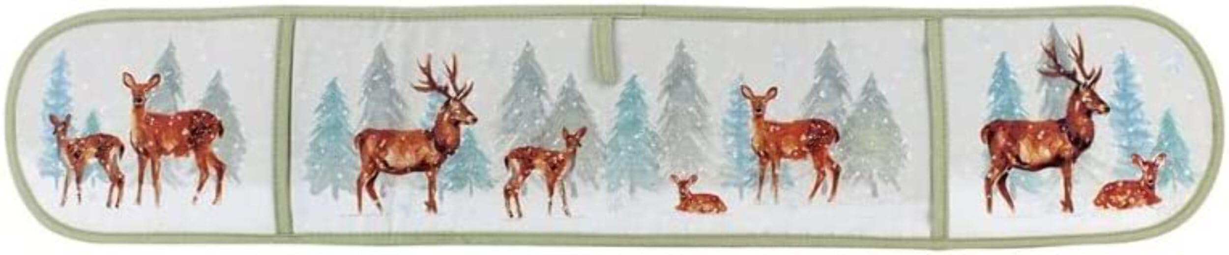 Lesser & Pavey The Leonardo Collection Lp52782 Christmas Forest Family Deer Double Oven Glove