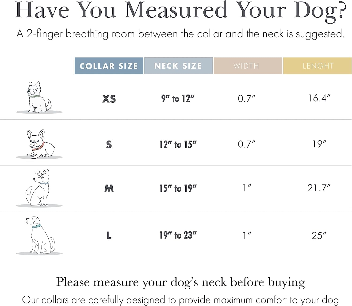 NINA WOOF - Cupertino Collare per Cani Compatibile con Airtag 2021, Regolabile, Pettorine e Guinzagli in Pelle Vegana con Localizzatore per Cani (Media (Collo: 15x19"))