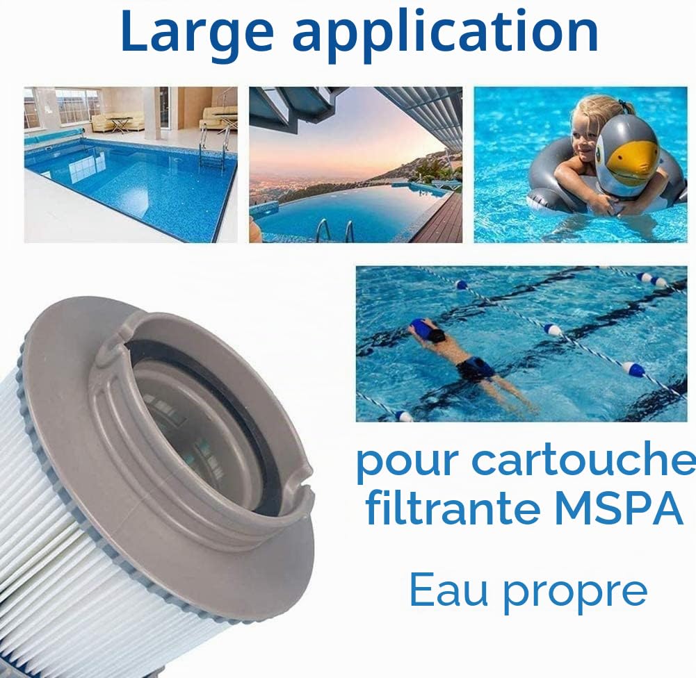 WuYan Lot de 5 filtres de rechange pour MSpa FD2089, cartouche de filtre pour pompe - compatible avec les piscines hors sol et les spas