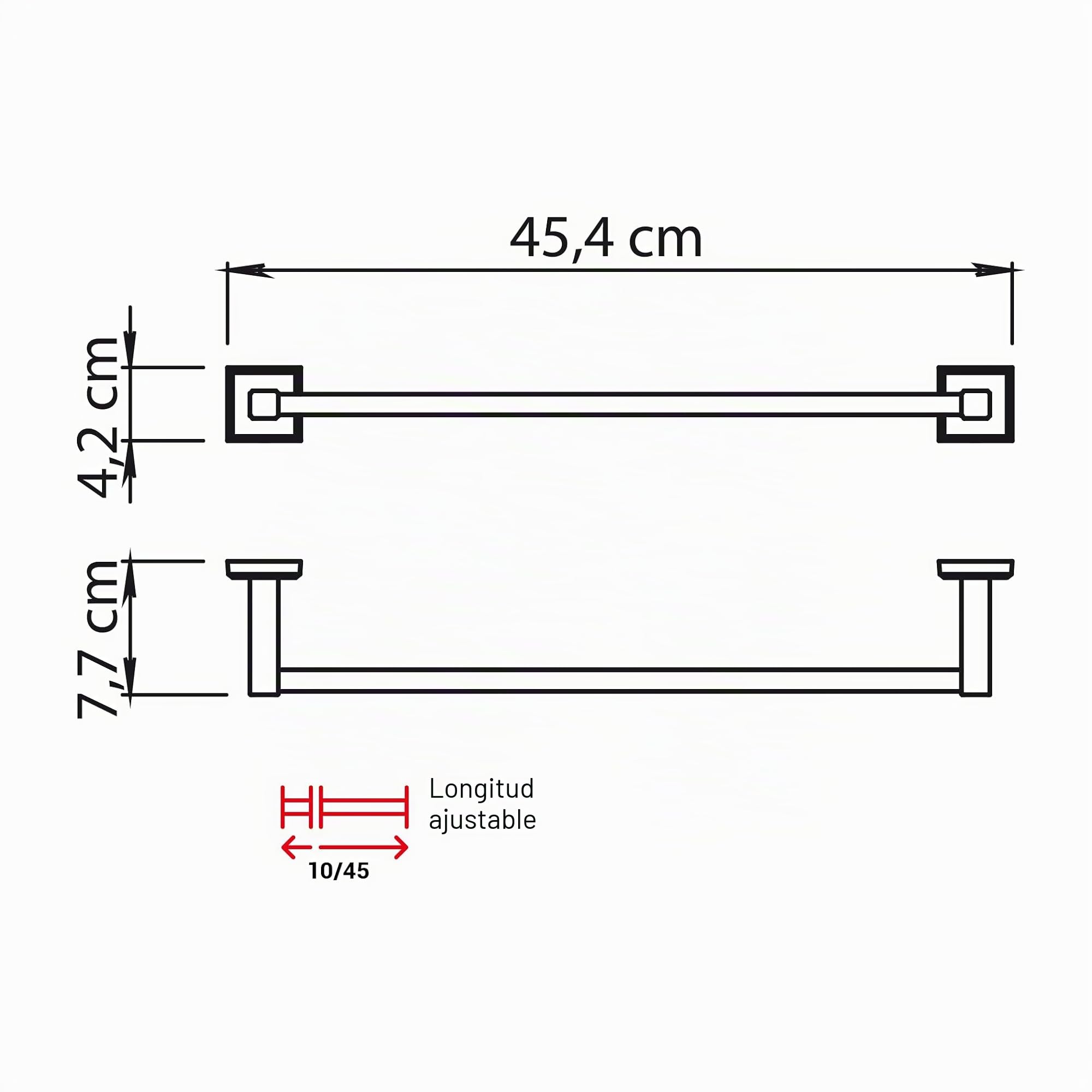 Gedy - Toallero Cm 45 Colorado Cromad Blist (69214513100)