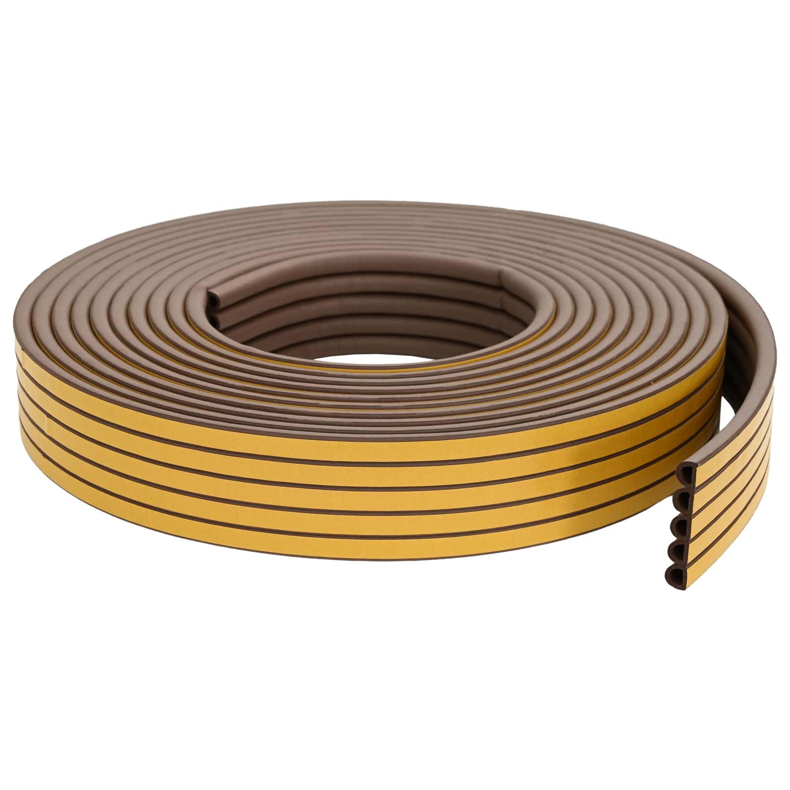 vidaXL Guarnizione autoadesiva per finestre, marrone, 12 x 10 mm, 100 m, schiuma EPDM