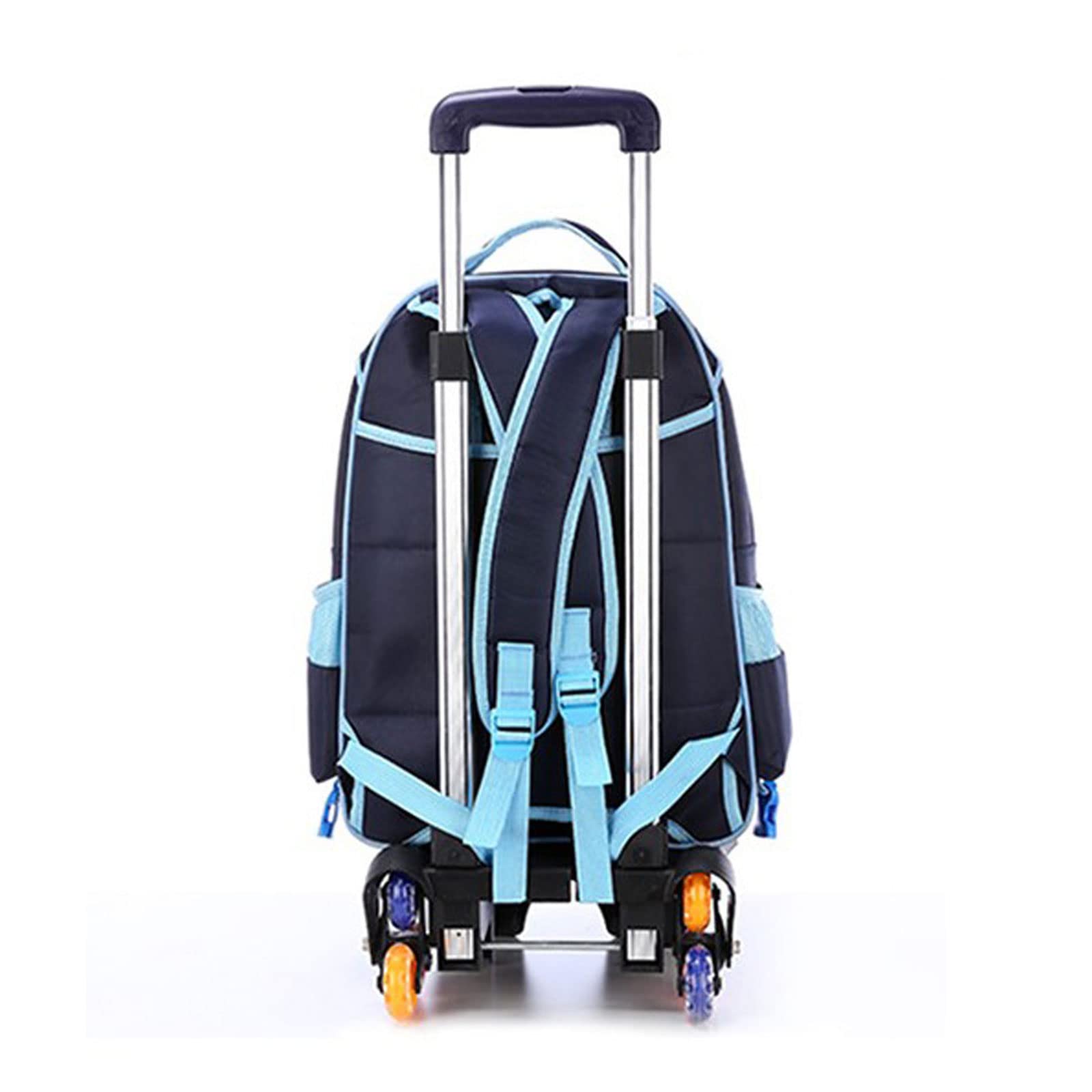 Carro de mochila con 6 ruedas para equipaje, plegable, carrito de mano multifuncional para mochilas escolares, bolsa para mascotas