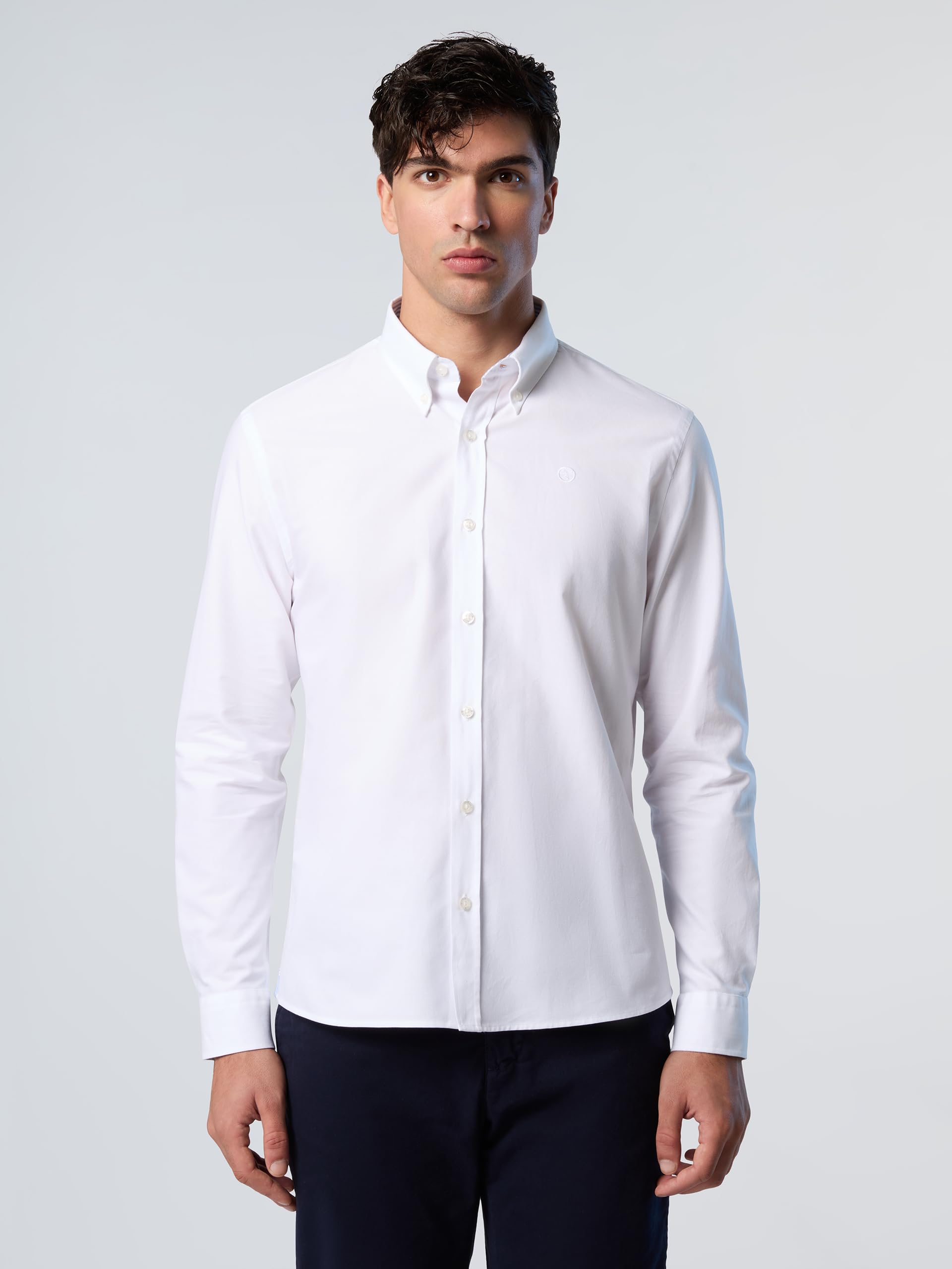 NORTH SAILS Camicia Uomo in Cotone Oxford con Logo Ricamato