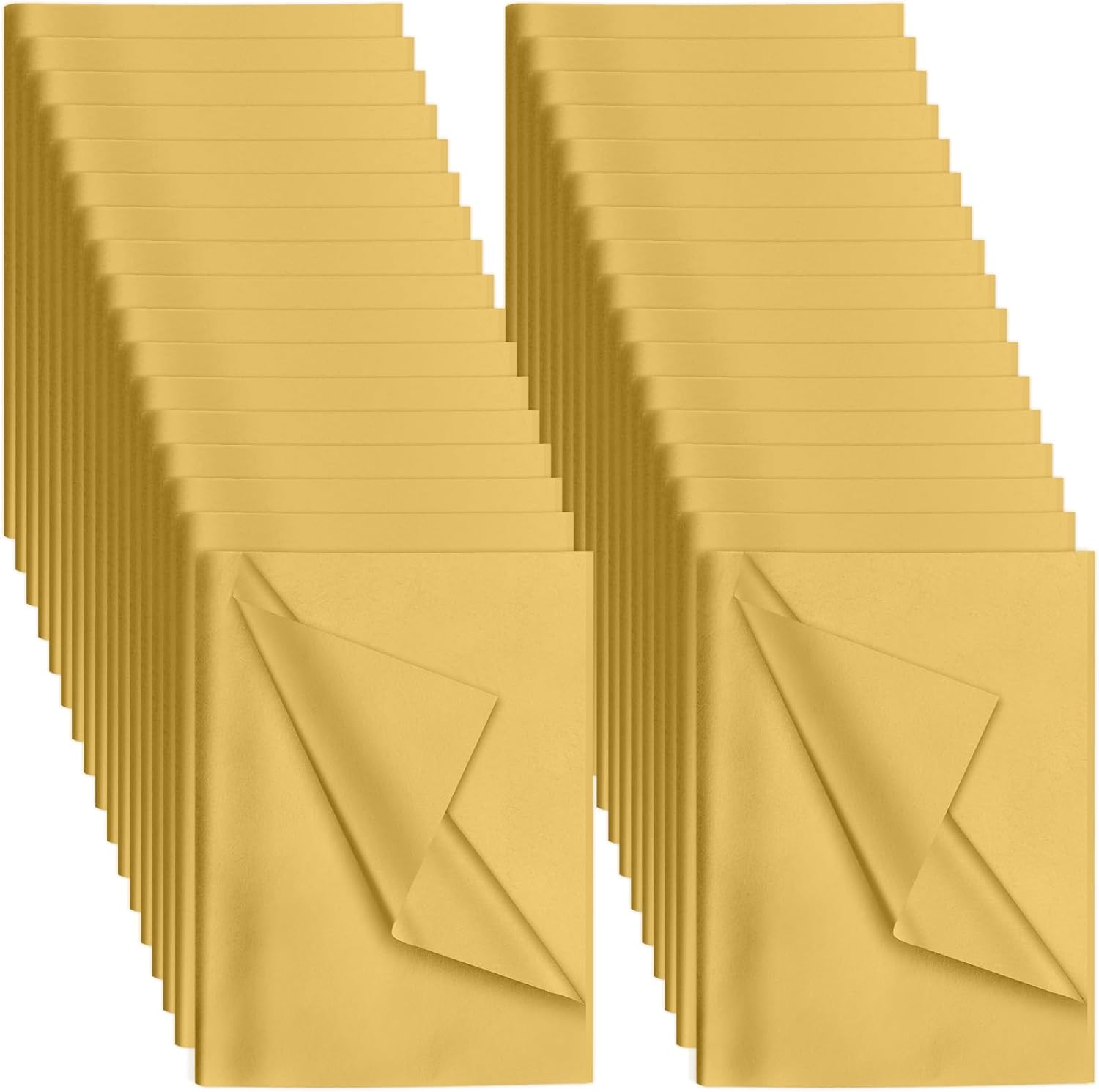 400 Sheets Metallic Gold Foil Gift Tissue Paper Bulk, 14