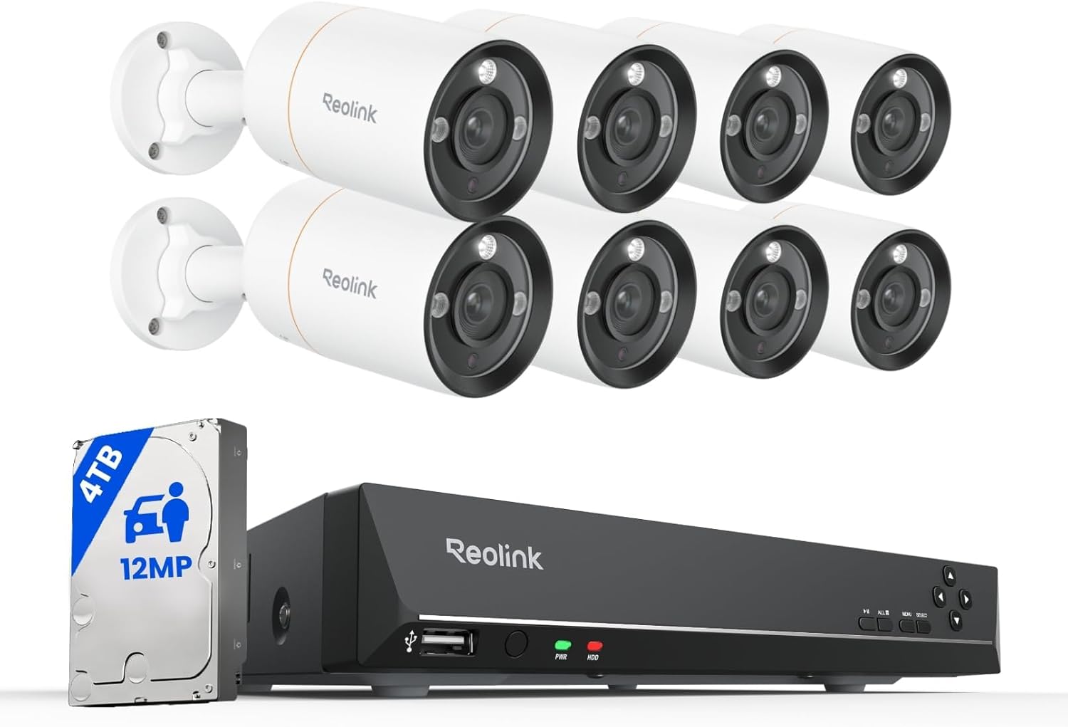 REOLINK 12MP Security Camera System Commercial, 8pcs...