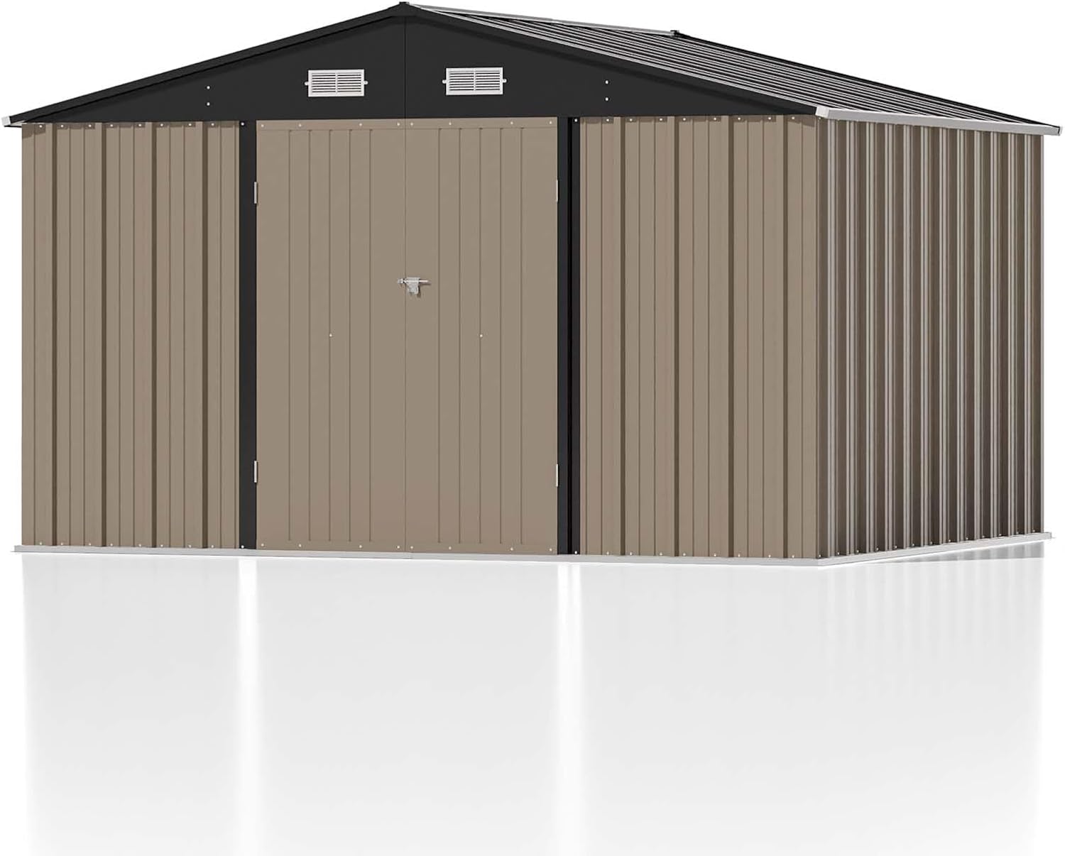 Patiolife 10x8 FT Outdoor Storage Shed, Large Metal Shed