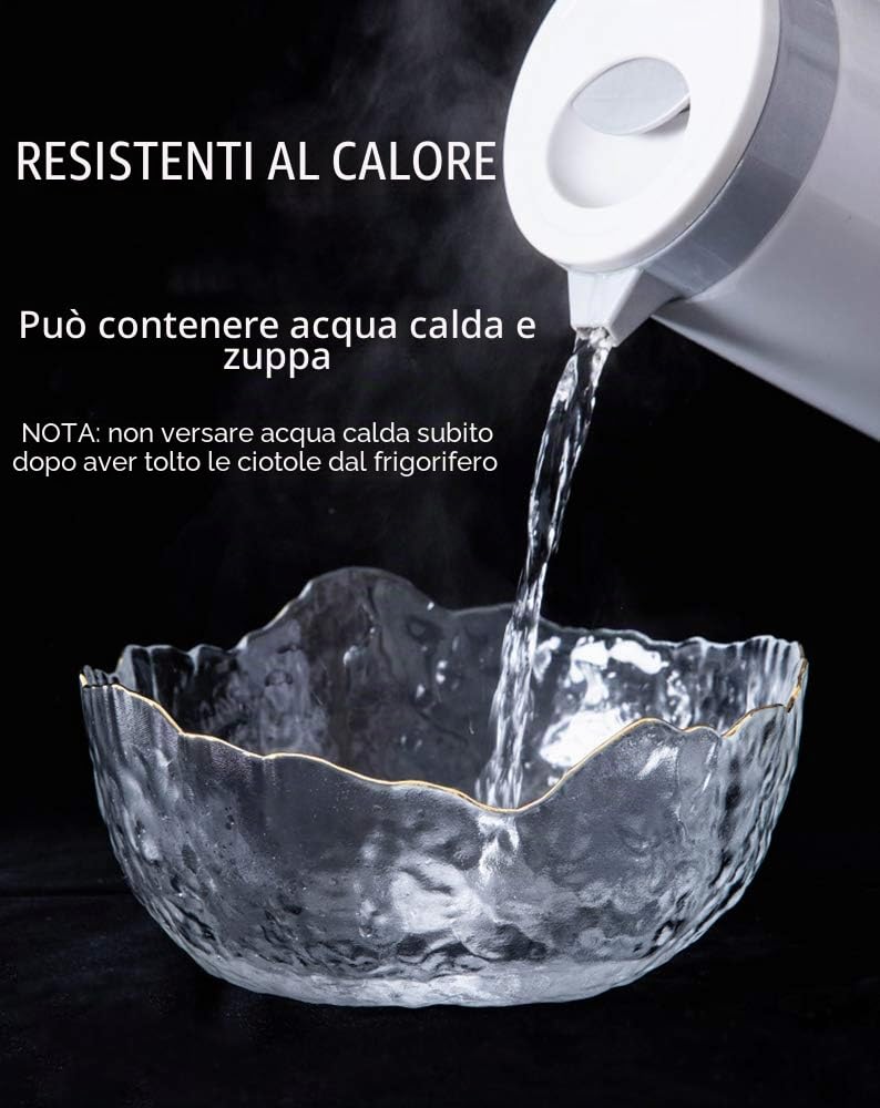 Glasseam Set Da 3 Ciotole In Vetro Set Di 3 Insalatiere Per Affumicare Grigie Fumose Scodella Per Zuppa Profonda Per Zuppa Dessert Da Frutta Pasta Curry Popcorn Cereale Completo Da Impastare