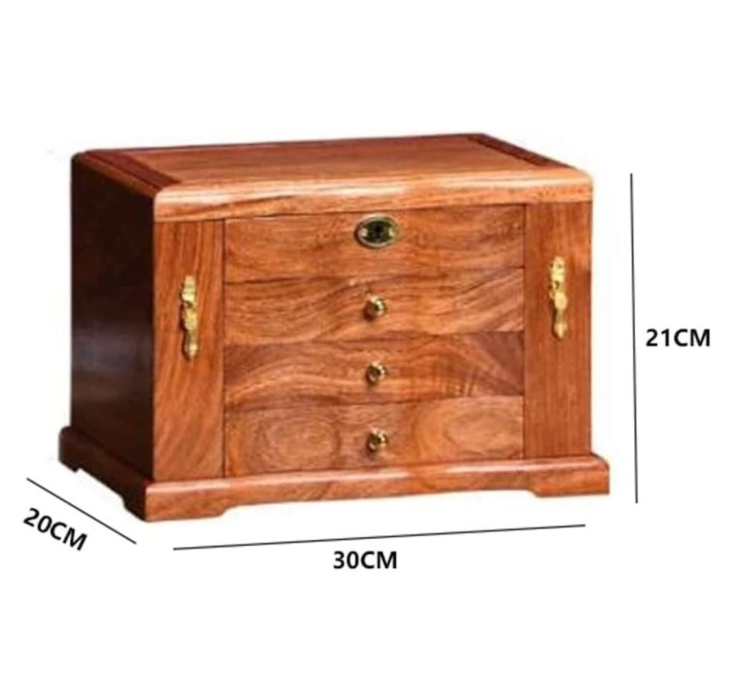 Organizer na Biżuterię Szkatułka na Biżuterię Vintage Etui Do Przechowywania Biżuterii Z Szufladą Czterowarstwowy Drewniany Organizer Do Zegarków Jubilerskich Futerał na Biżuterię Pudełko na Biżuterię