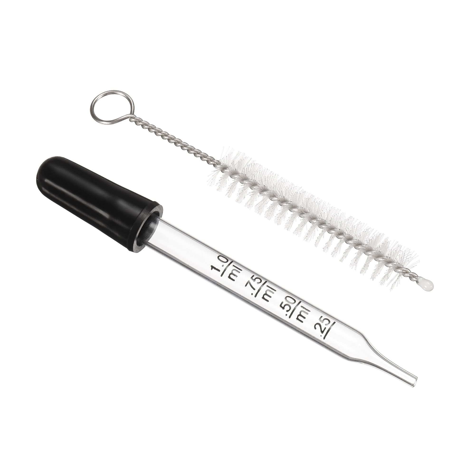 5 Stück Glaspipette 1 Ml Mit Gummiball – Gerade & Gebogene Spitze, Für ätherische Öle, Labor & Fütterung