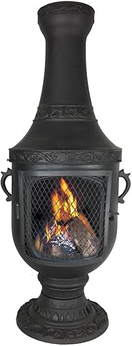 BLUE Rooster Parrilla veneciana de madera quema de color carbón