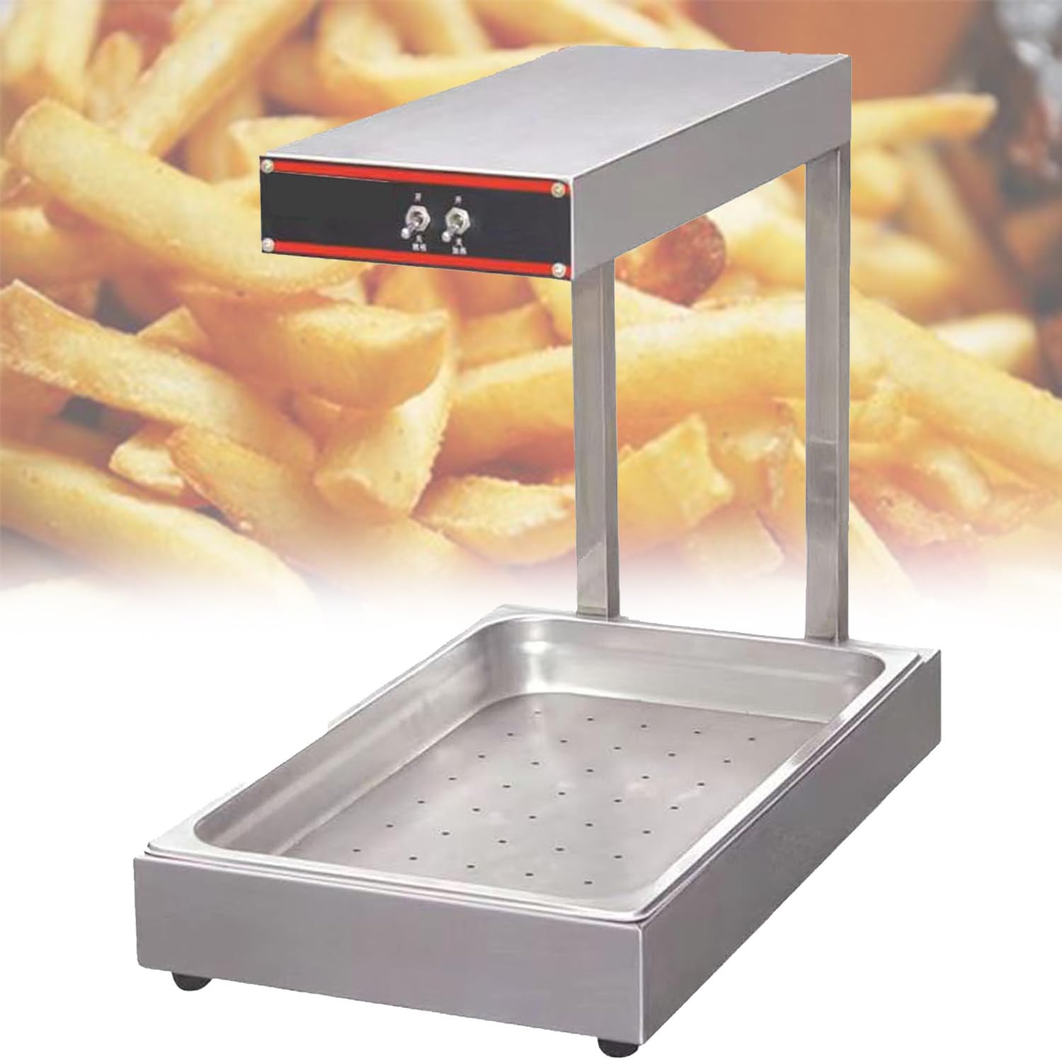 Komercyjna lampa grzewcza do żywności, podgrzewacz do smażenia, lampa bufetowa do chipsów, churros, smażonych potraw w kawiarniach i hotelach, stacja do podgrzewania żywności