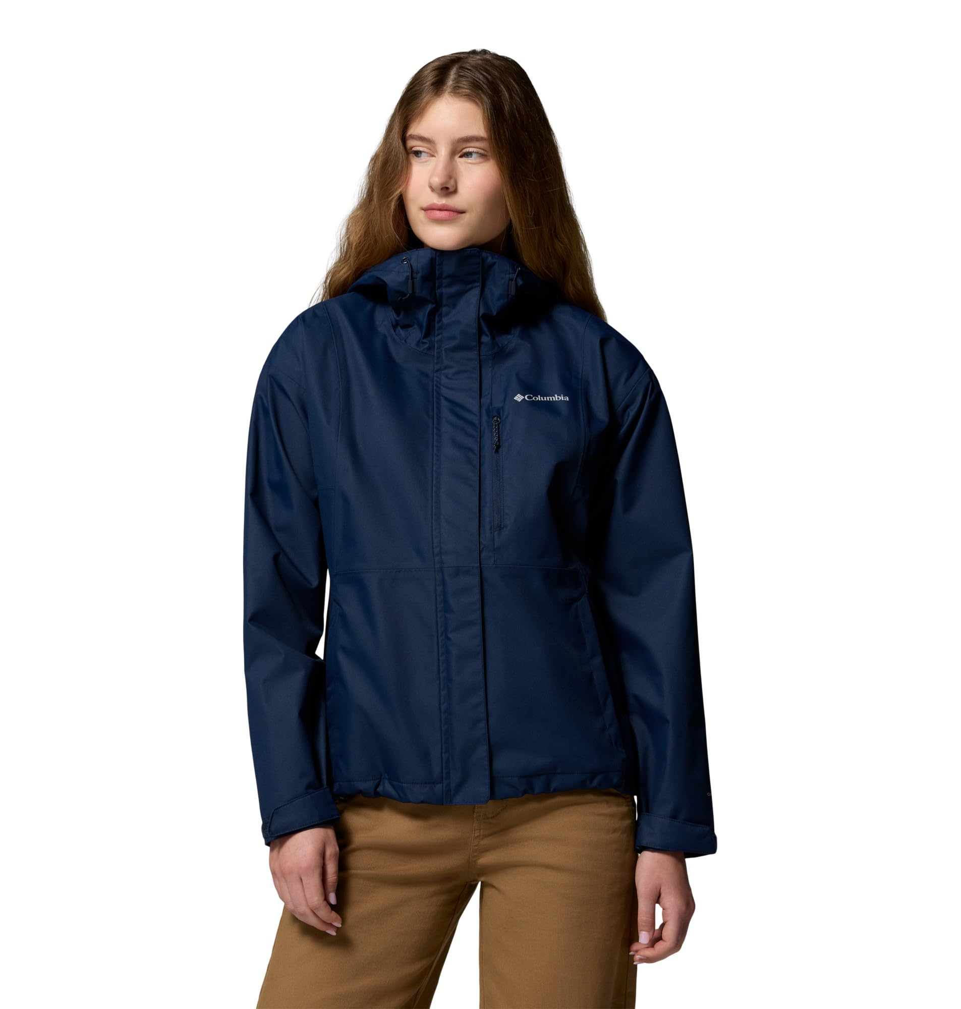 Columbia Women's Hikebound 2 Jacket, Waterproof Rain Jacket, Collegiate Navy, Large