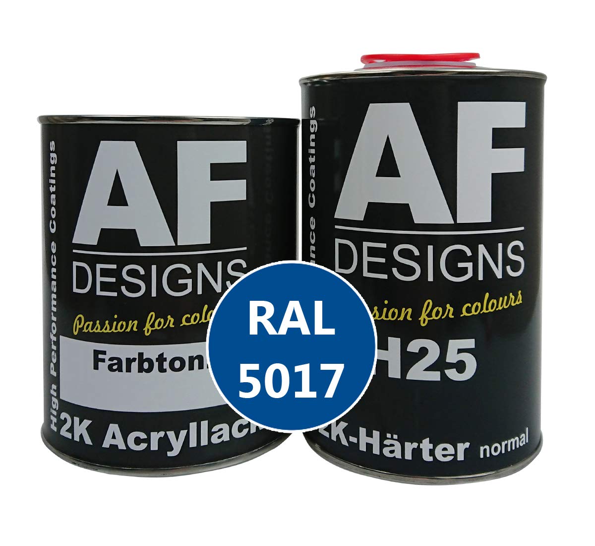 Alex Flittner Designs 2-składnikowy lakier 3 kg zestaw RAL 5017 NIEBIESKI NIEBIESKI błyszczące maszyny lakier przemysłowy do samochodów ciężarowych NFZ
