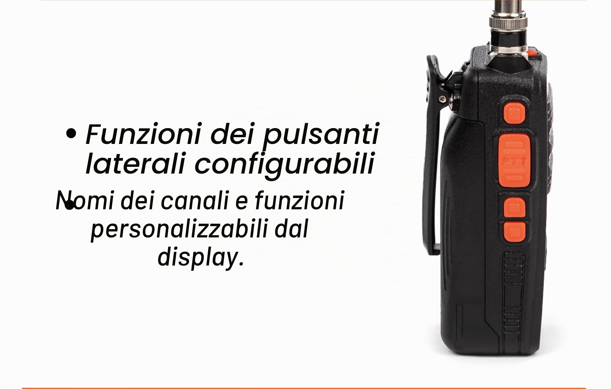 Jopix CB-80 Walkie-Talkie CB 27 MHz Multinorma AM/FM, Radio Portatile 40 Canali, Potenza 4W, Batteria 2600mAh ad Alta Capacità, Funzione VOX e Torcia LED Integrata