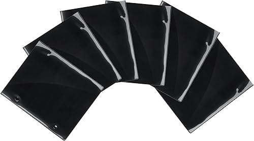 Miniatura 45 de Outus Carpeta musical con 2 agujeros de 7.5 x 6.3 pulgadas, de PVC, impermeable, para guardar archivos de partituras (negro, doble disponible)