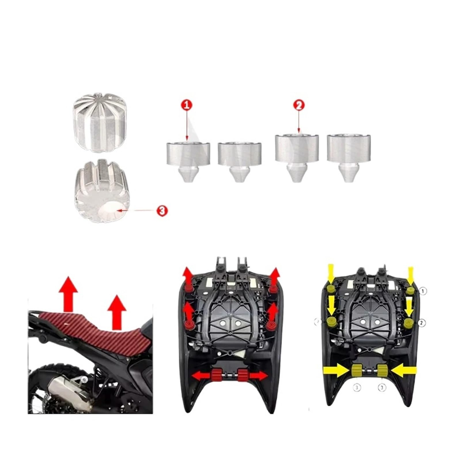 Kit de réglage de la Hauteur du siège Pilote 10 mm, Compatible avec BMW R1300GS R 1300GS R1300 GS ADV 2023 2024, Accessoires Moto GS1300