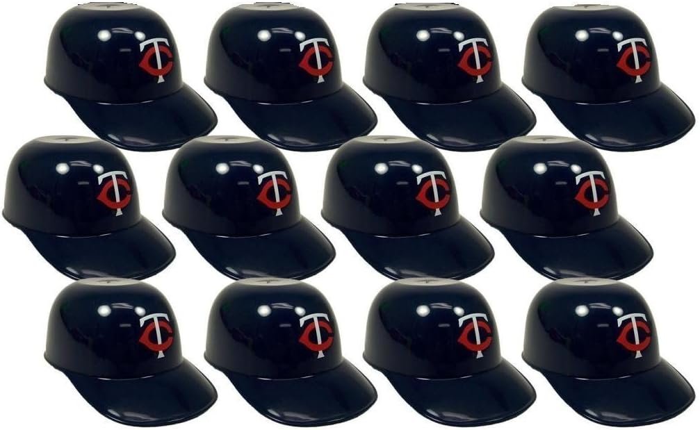 MLB Mini Batting Helmet Ice Cream Sundae/Snack Bowls, Twins - 12 Pack